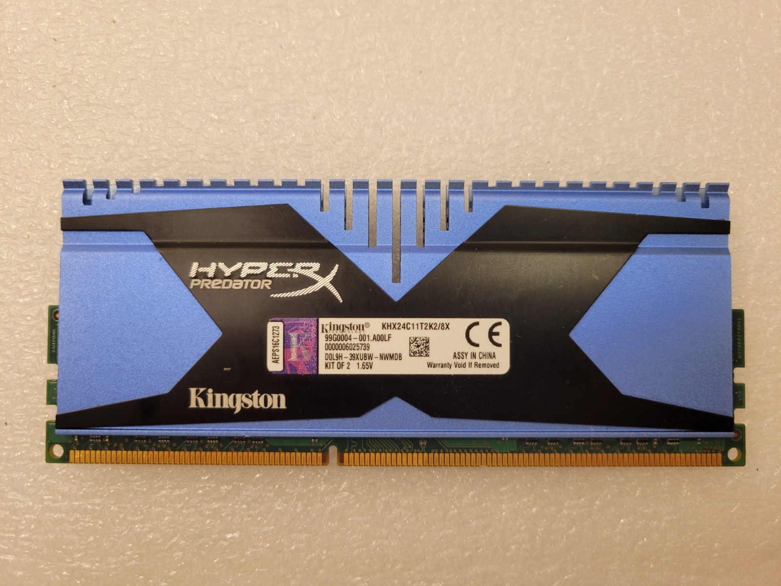 KINGSTON HYPER X PREDATOR KHX24C11T2K2/8X 2400MHz  DDR3 DIMM 8GB