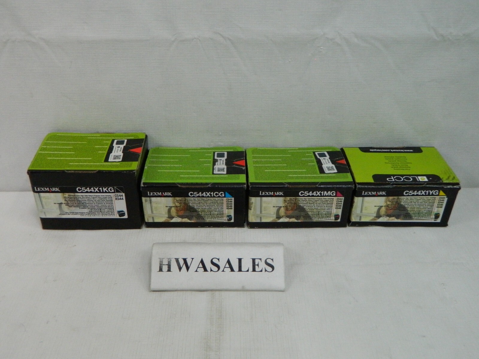 4 Gen Lexmark C544X1KG C544X1CG C544X1MG C544X1YG Extra Hi Yield Toners NEW OEM