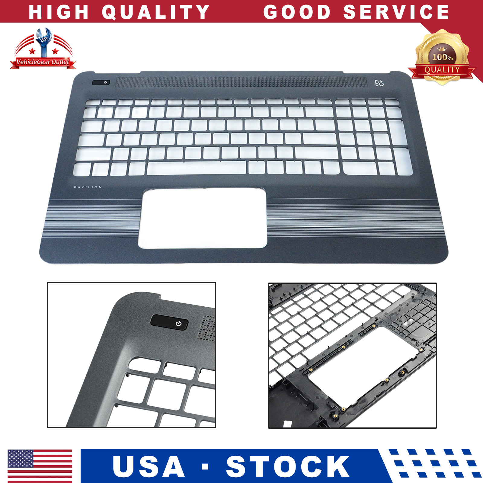 Genuine Palmrest Upper Case for HP 15-au010wm 15-au018wm 15-au020wm 15-au057cl