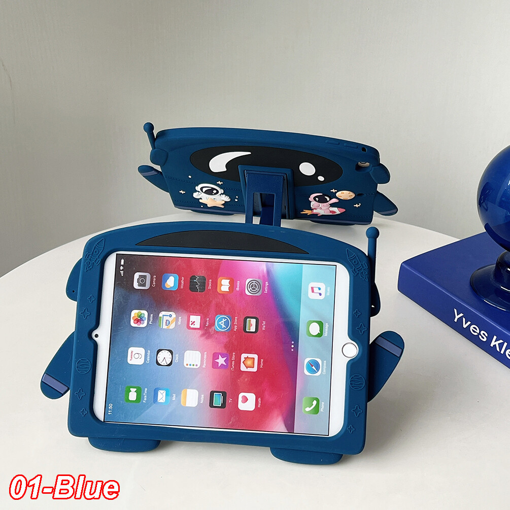For iPad 11th/10th/9th/8th/7th/6th/5th Gen A16 Pro Kids Cartoon Stand Case Cover