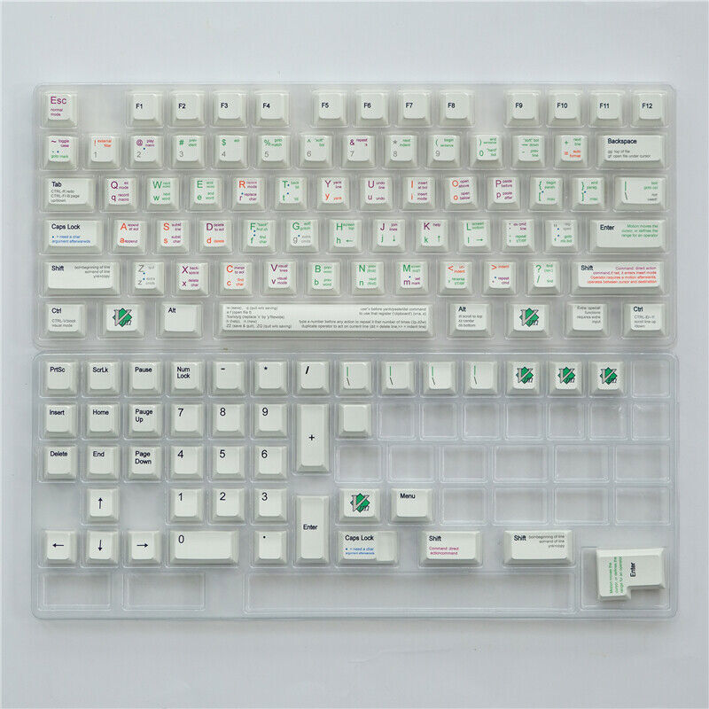 Linux VIM Keycap PBT 131 Keycaps Cherry Height Dye-sub for Cherry MX Keyboard
