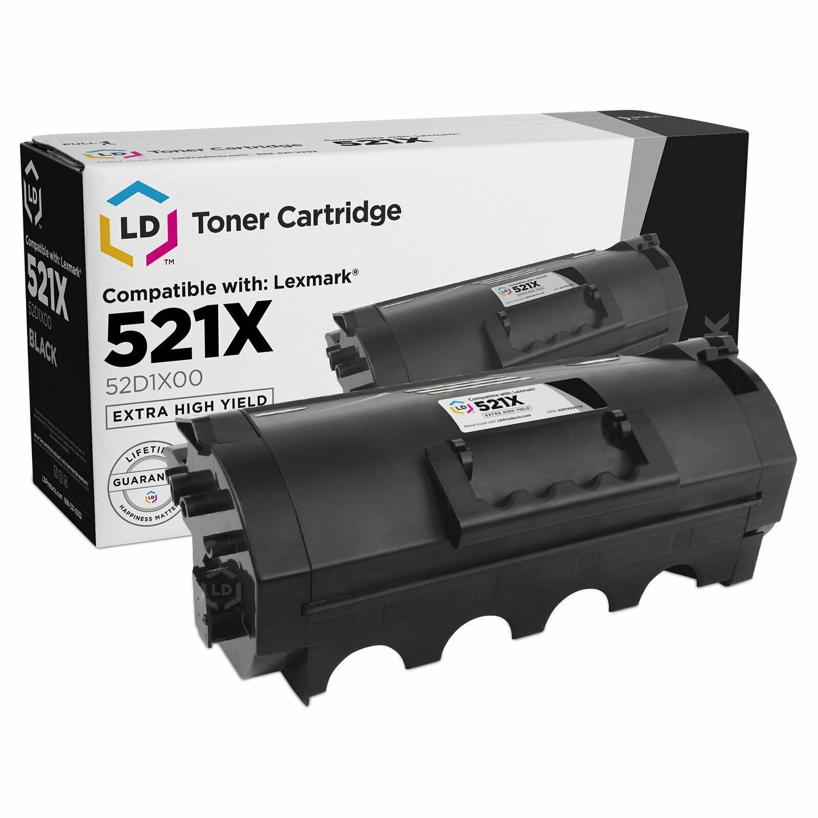 LD Compatible Lexmark 52D1X00 / 521X EHY BLK Toner for MS811/MS812 Series