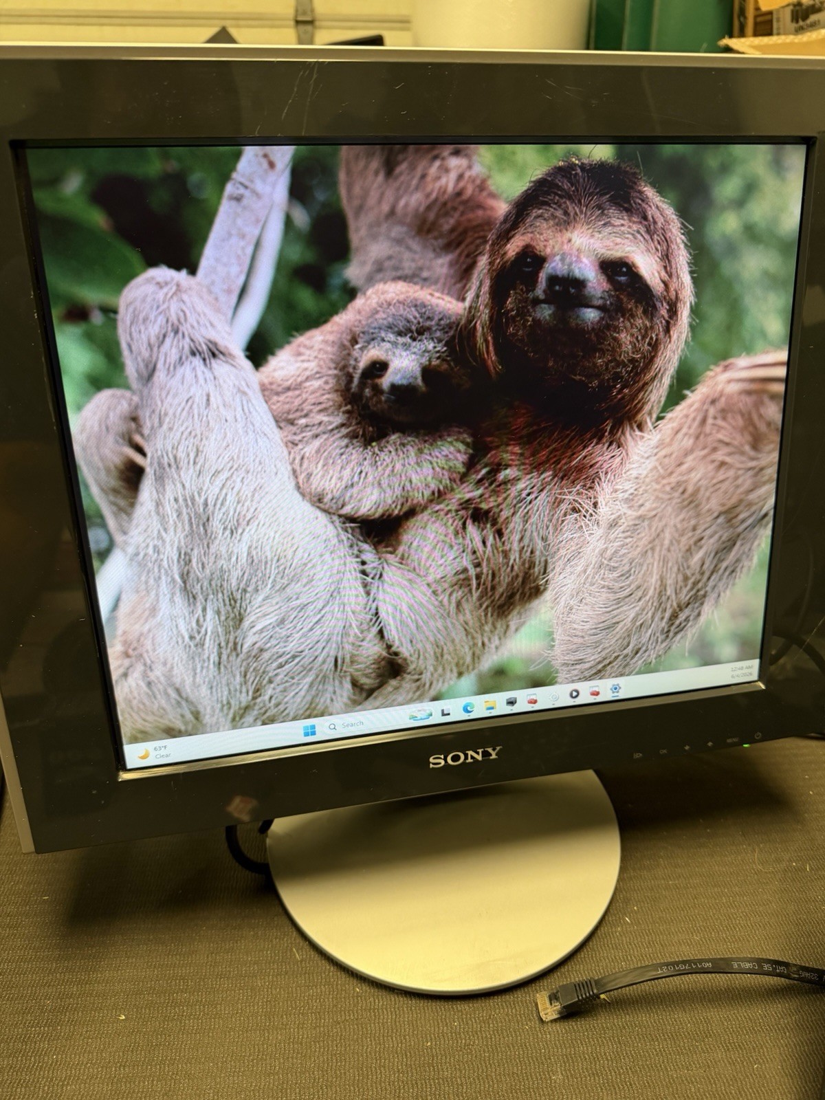 Sony SDM-HS73 15” TFT LCD Computer Display Monitor Screen VGA Back Panel Tested