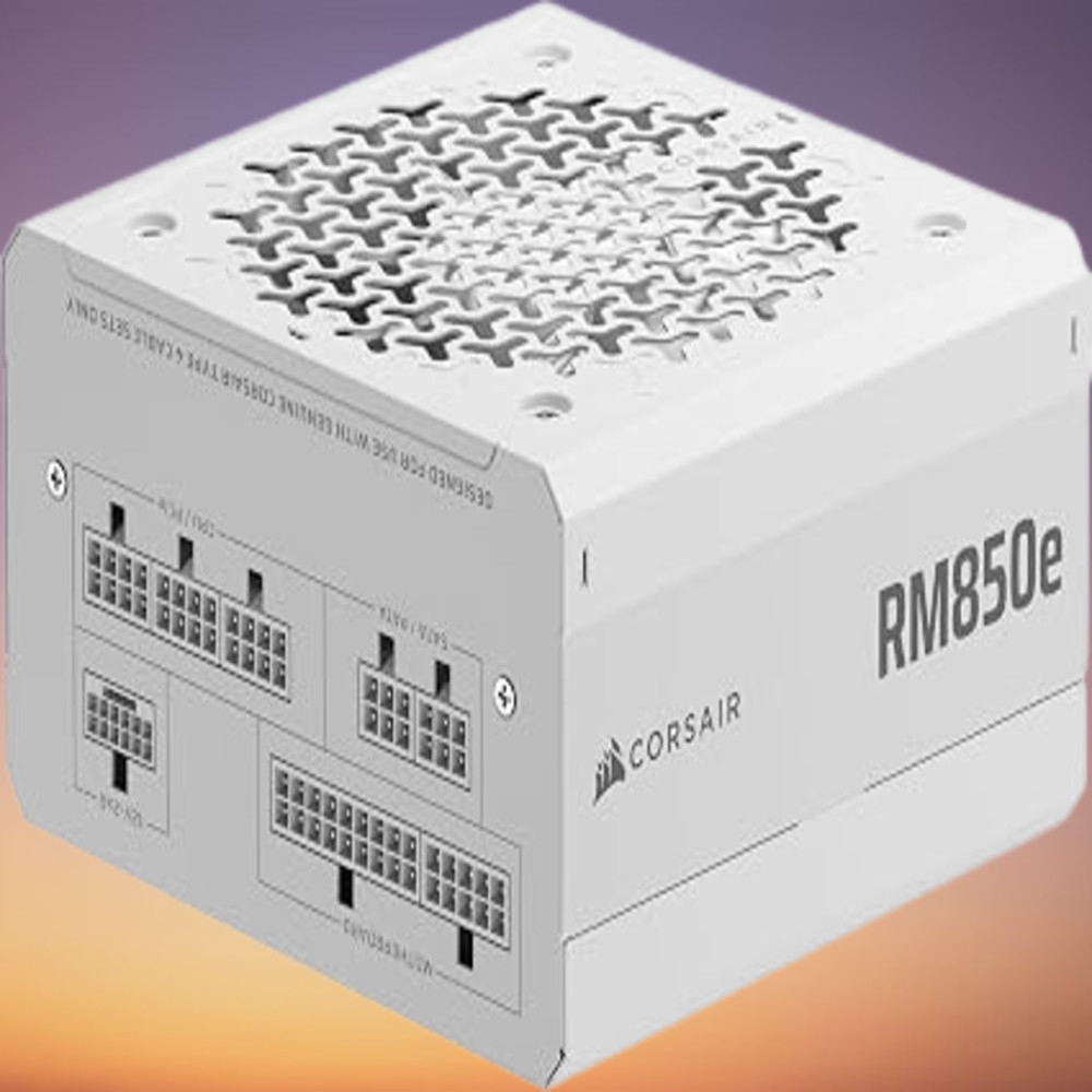 CORSAIR RM850e (2025) ATX 3.1 PCIe 5.1 Ready 850W Power Supply, 3.4 pounds,White