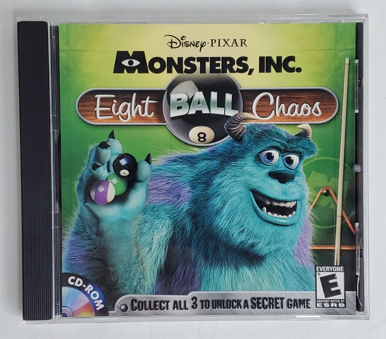 Monsters Inc Eight Ball Chaos Disney Pixar Windows 95/98/Me CD-Rom Game