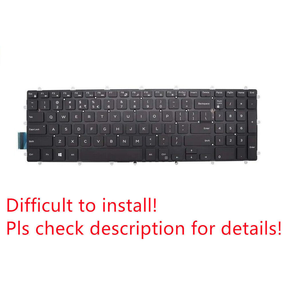 Original US White Backlit Keyboard for Dell G3 15 3500