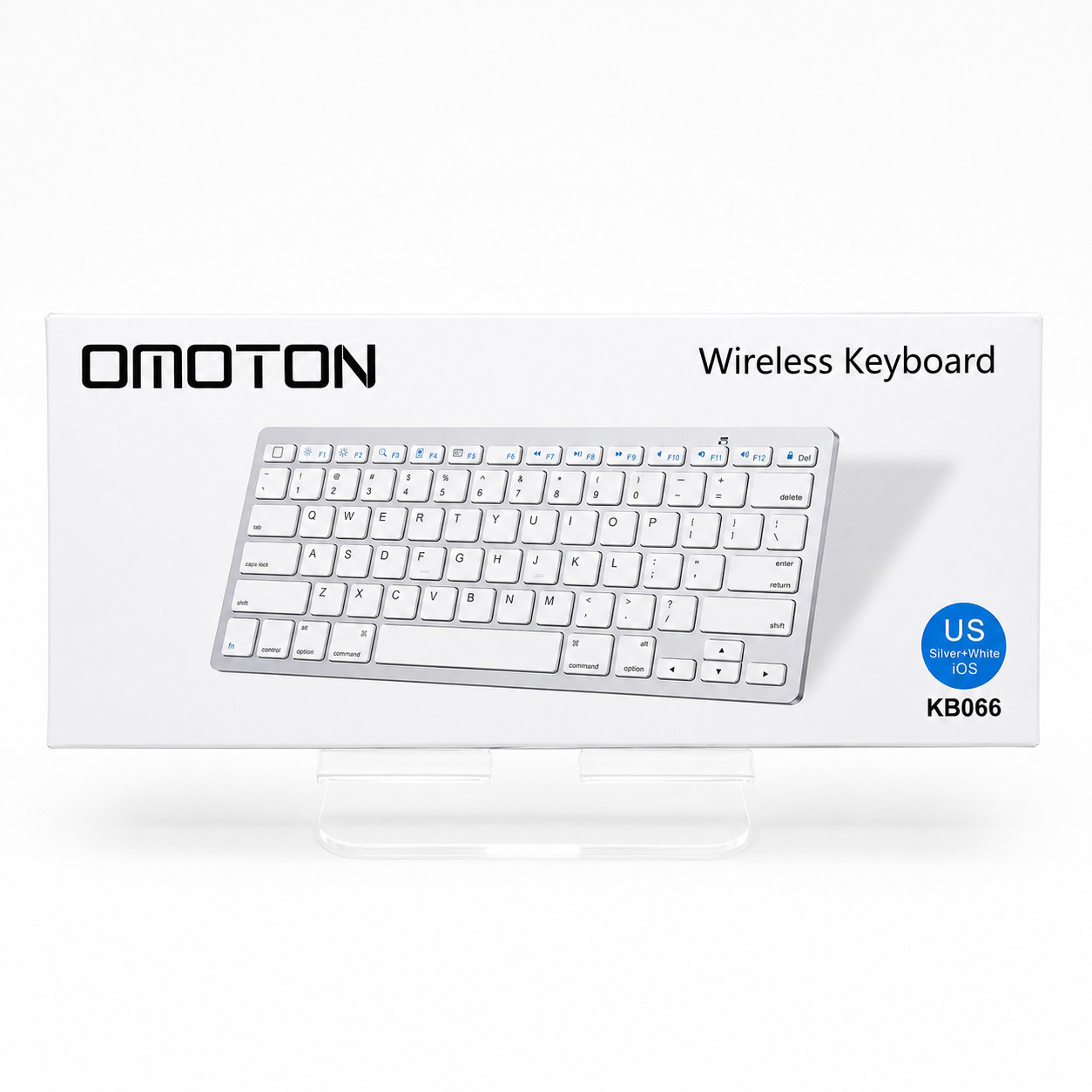OMOTON KB066 Wireless Bluetooth Keyboard for Mac iPad iPhone Slim White