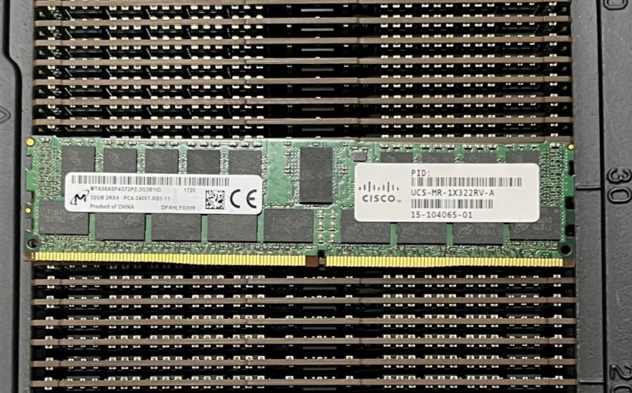 MICRON 32GB PC4-19200 DDR4-2400 RDIMM 2RX4 MTA36ASF4G72PZ-2G3B 2RX4 32GB MEMORY