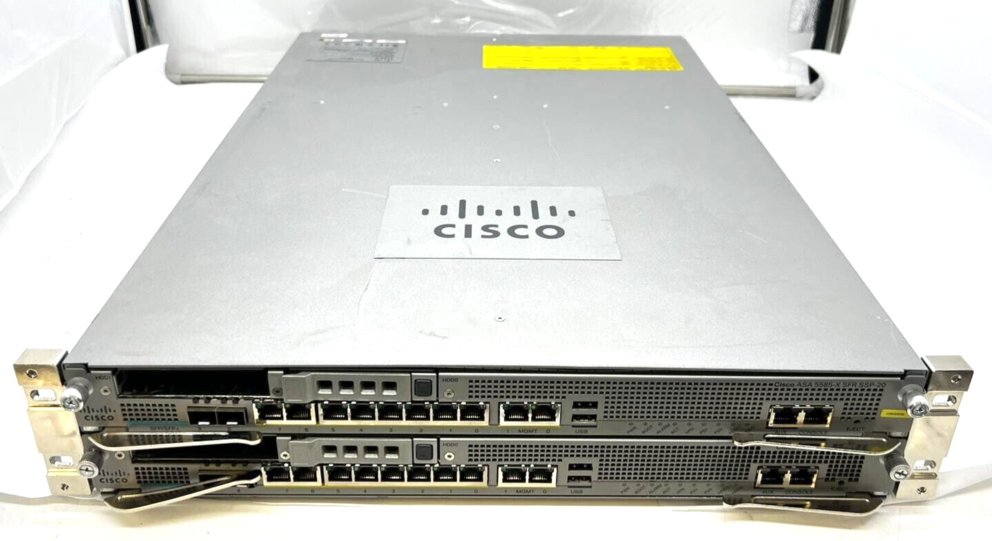 Cisco ASA 5585 ASA 5585-X SFR SSP-20 Adaptive Security Appliance with Dual 1200W
