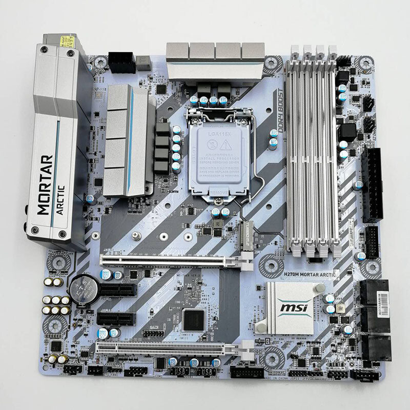 Motherboard FOR MSI H270M MORTAR ARCTIC Supports 6-7 Generation M-ATX Mainboard