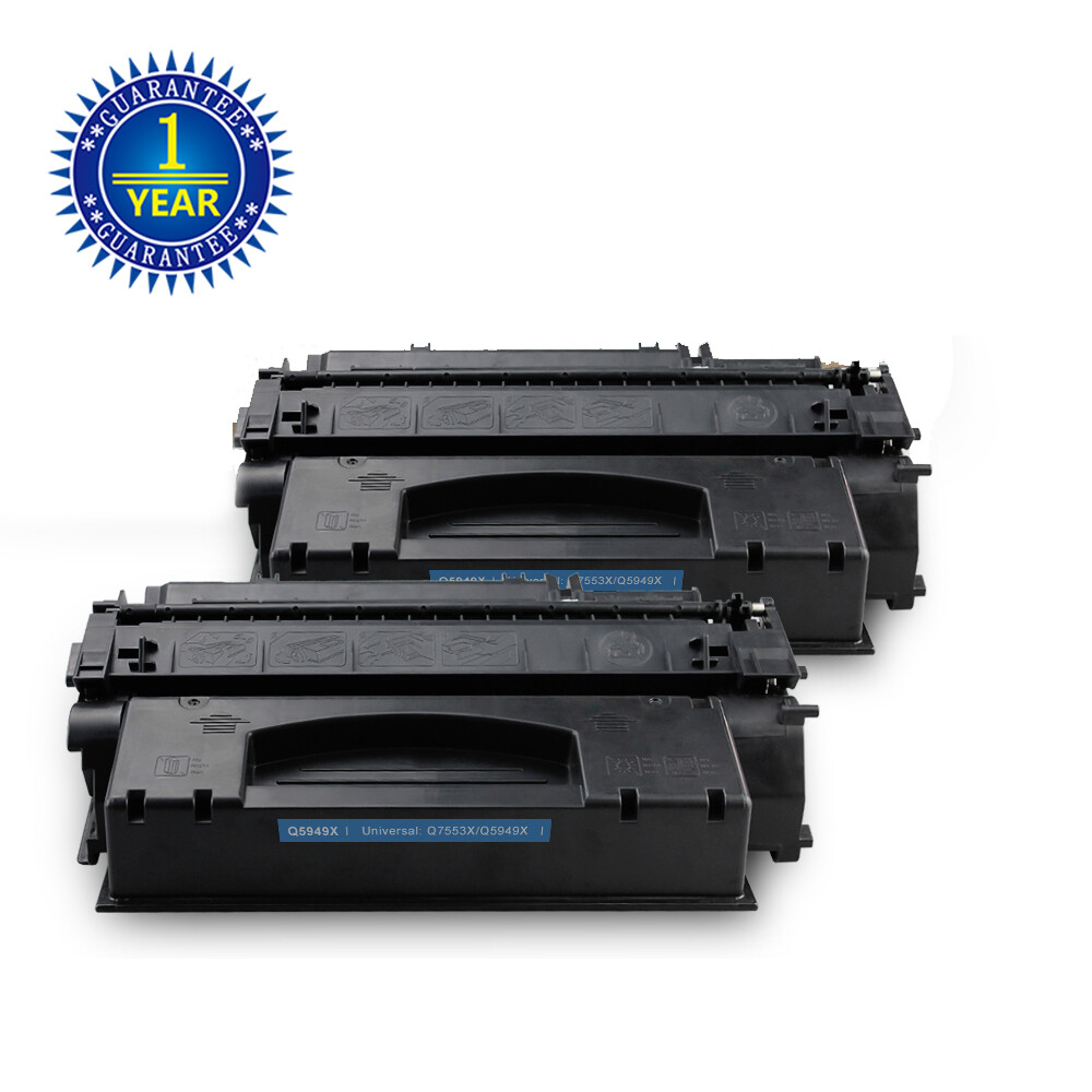 2PK Q7553X 53X Black Toner Cartridge For HP LaserJet M2727NF M2727NFS MFP P2015