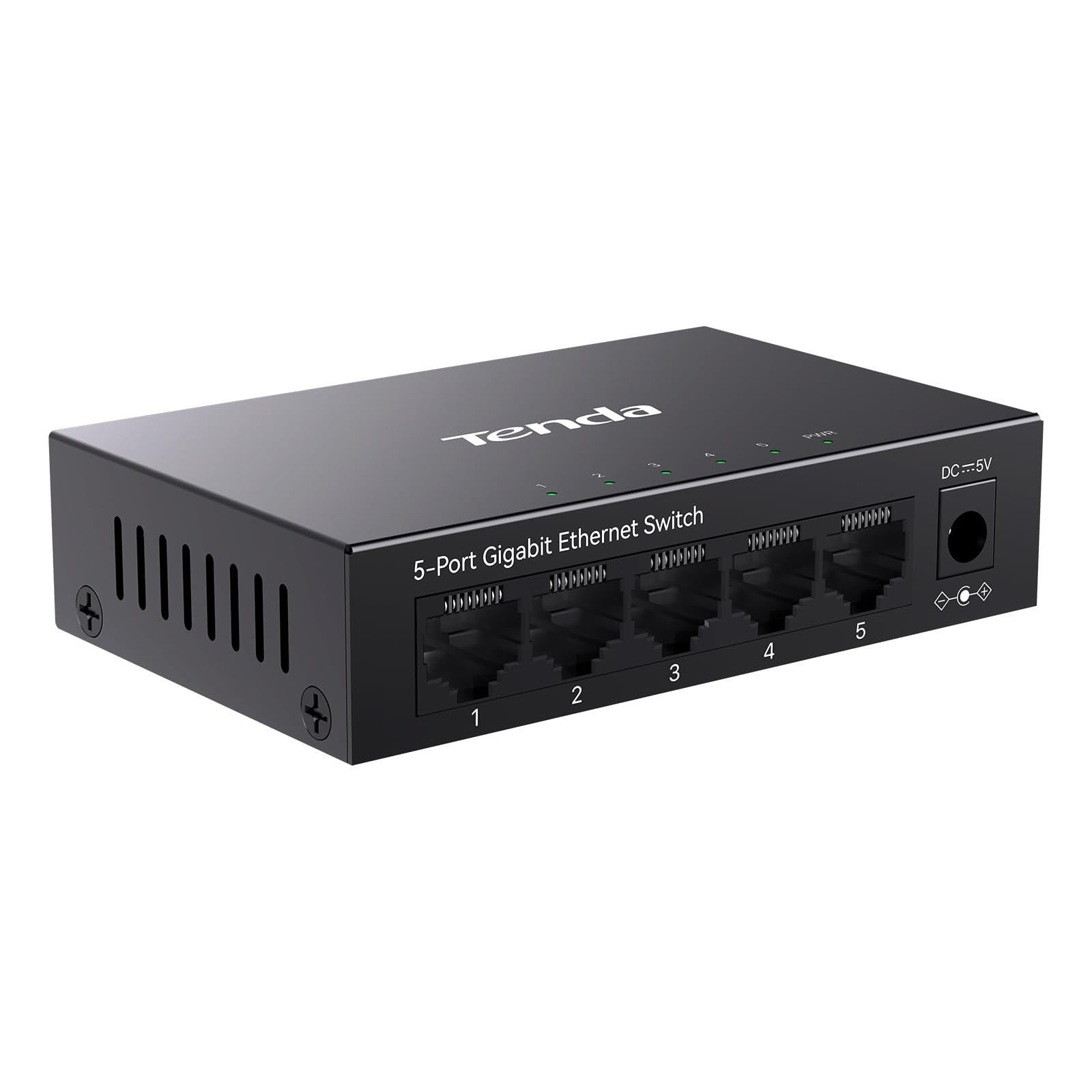 TEG1005D 5 Port Gigabit Switch Unmanaged Ethernet Network Splitter Metal QoS
