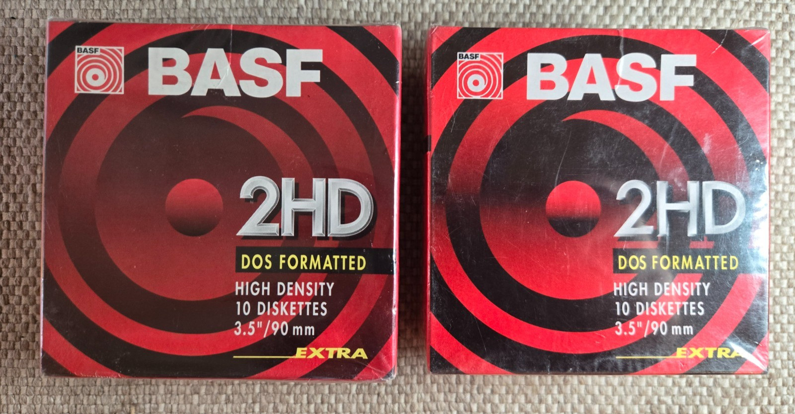 BASF Diskettes 3.5" 2HD DOS High Density Diskettes -Two 10 Packs- NEW, Sealed