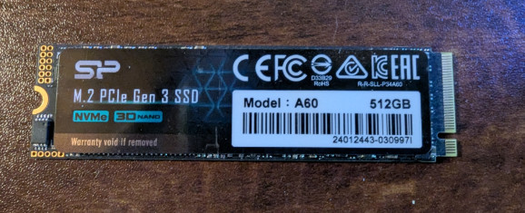 Silicon Power 2280mm SPCC 512GB M.2 NVMe Gen 3.0 x 4 SSD A60
