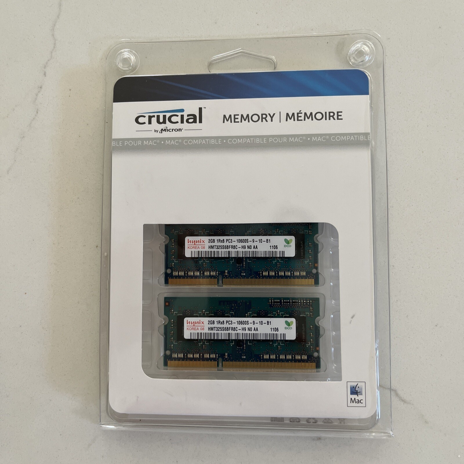 Crucial by Micron Mac Compatible Memory 2 X 2GB CRM-9128 NEW & FACTORY SEALED