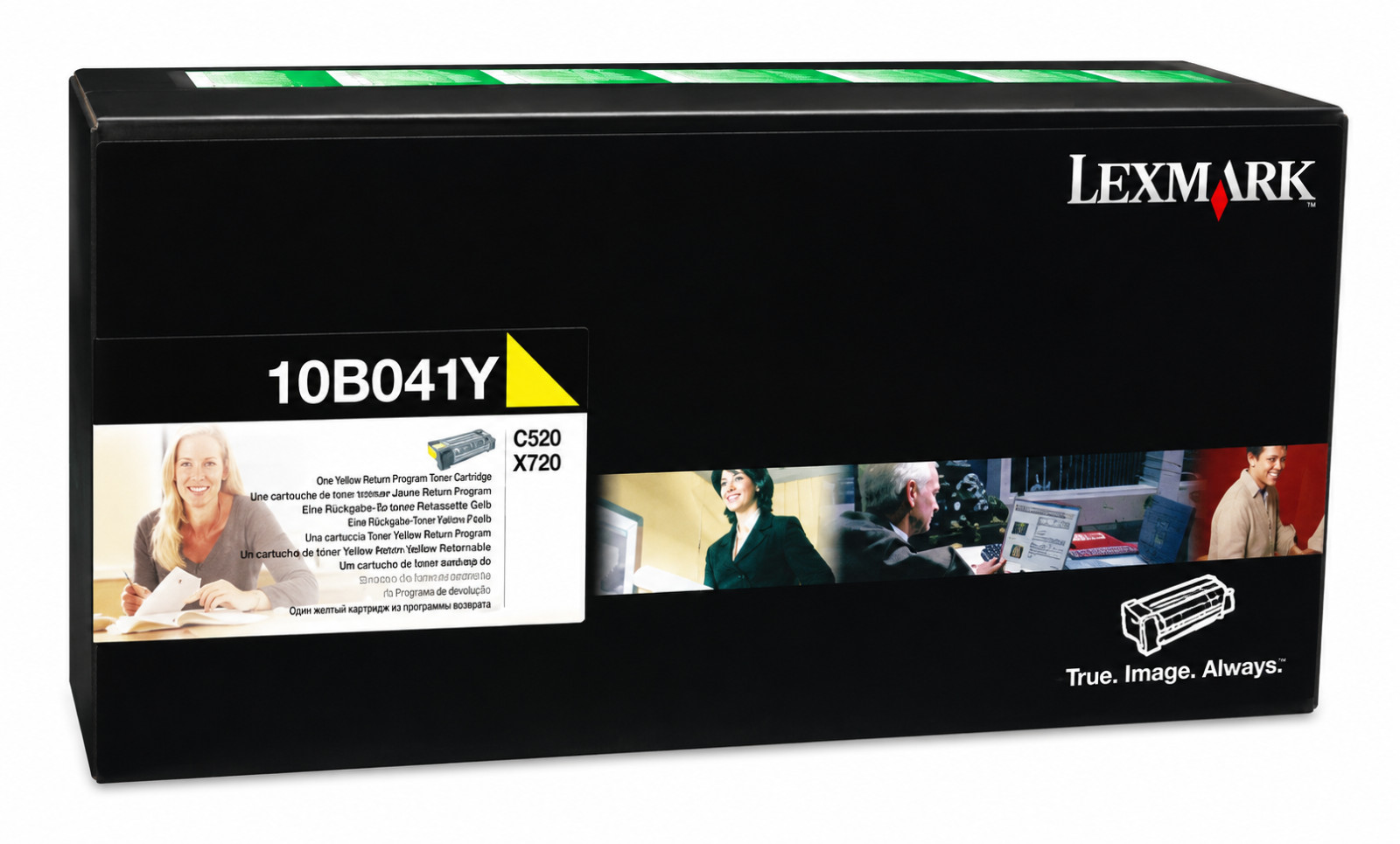 Original Lexmark 10B041Y Yellow Toner. New Sealed Box, We Ship Fast