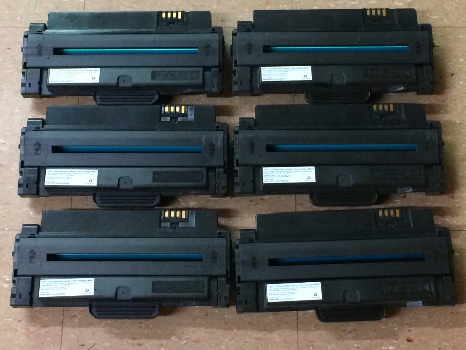 Lot of 6 Genuine Dell 113x High Capacity Toner Cartridges 2MMJP used or emtpy