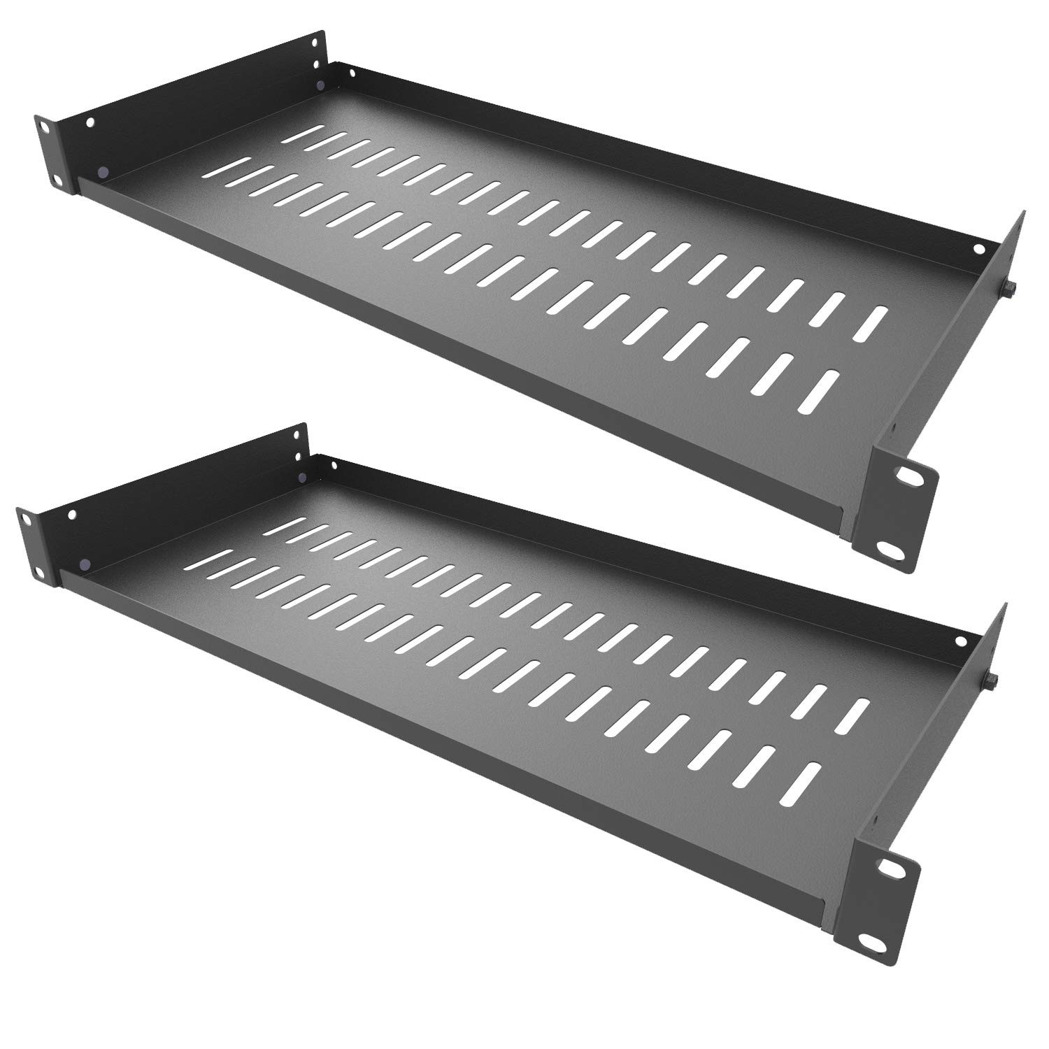 2 Pack of 1U Vented Cantilever Server Rack Mount Shelf 8" D