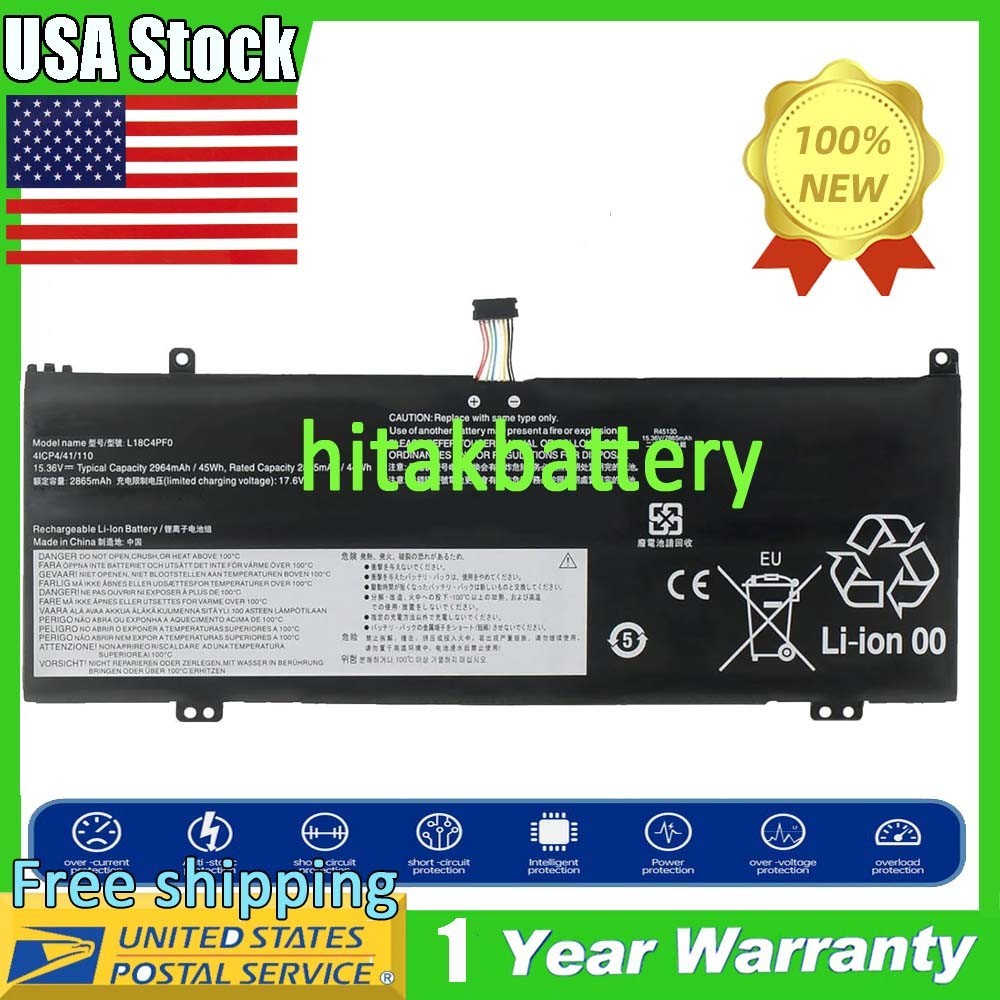 Battery for Lenovo ThinkBook 13S-IML 14S-IML 13S-IWL 14S-IWL Series 4ICP4/41/110
