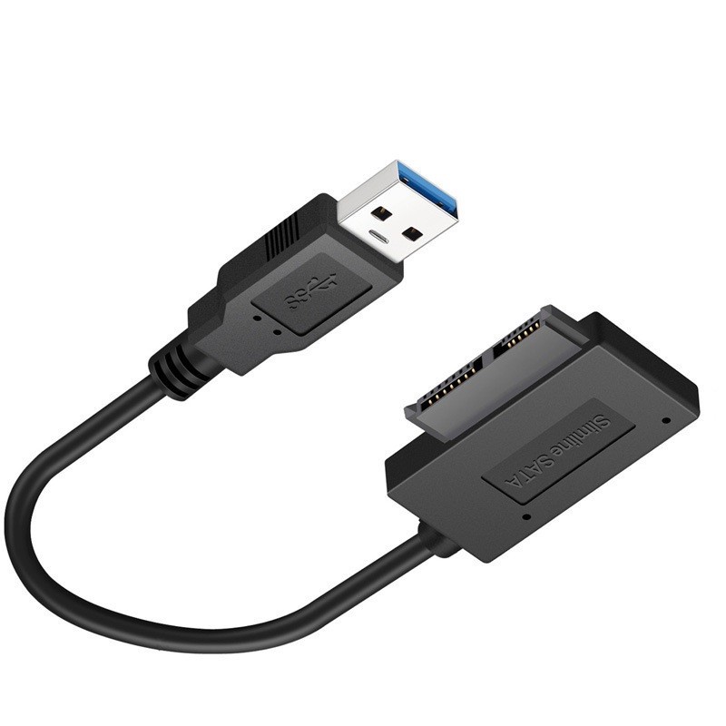 USB3.0 to SATA7+6Pin 13 Pin Slimline Sata Cable for Laptop CD DVD ROM Drive e