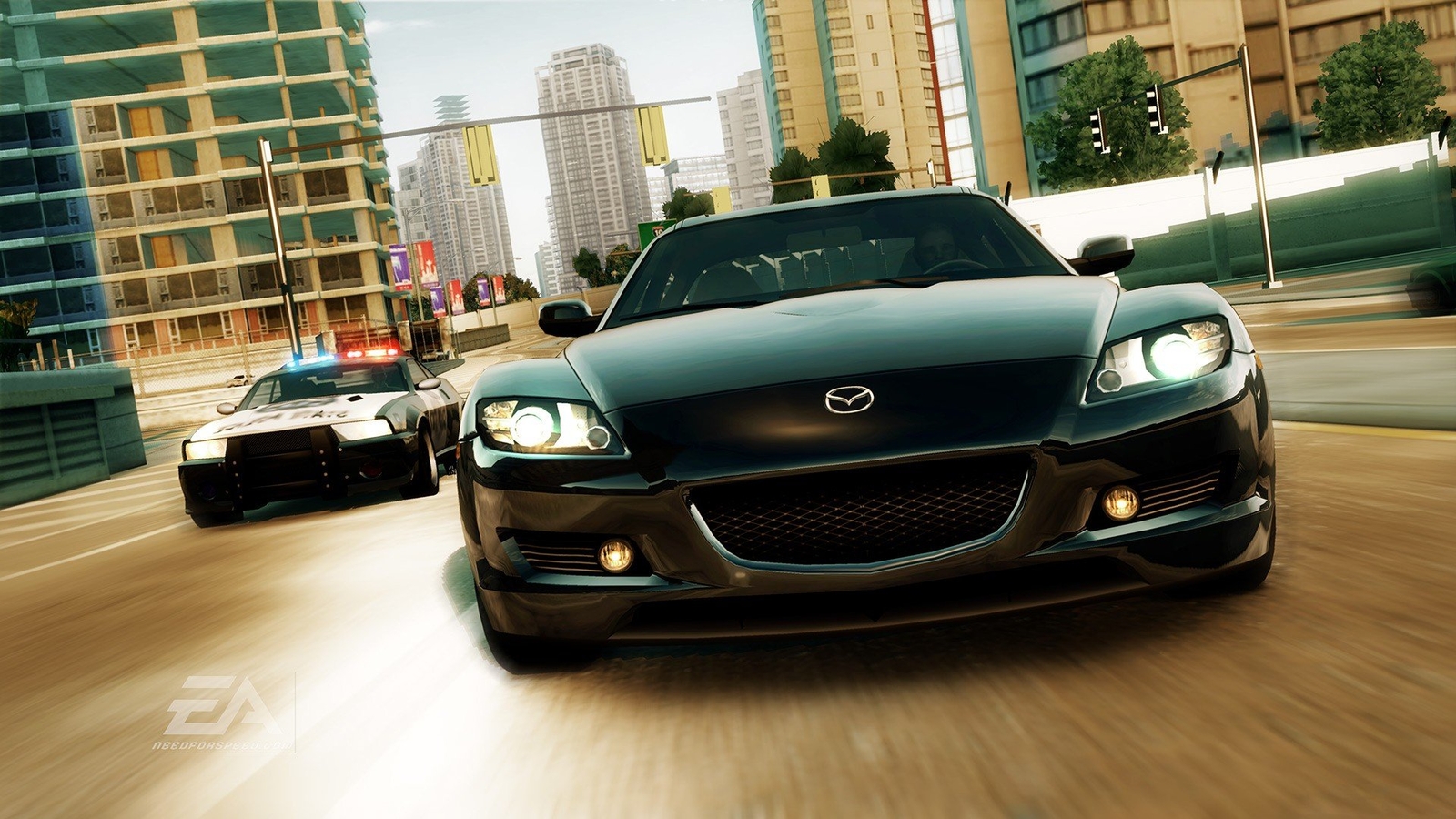 Cars video games need for speed undercover mazda rx 8 Desk Mat Stitched