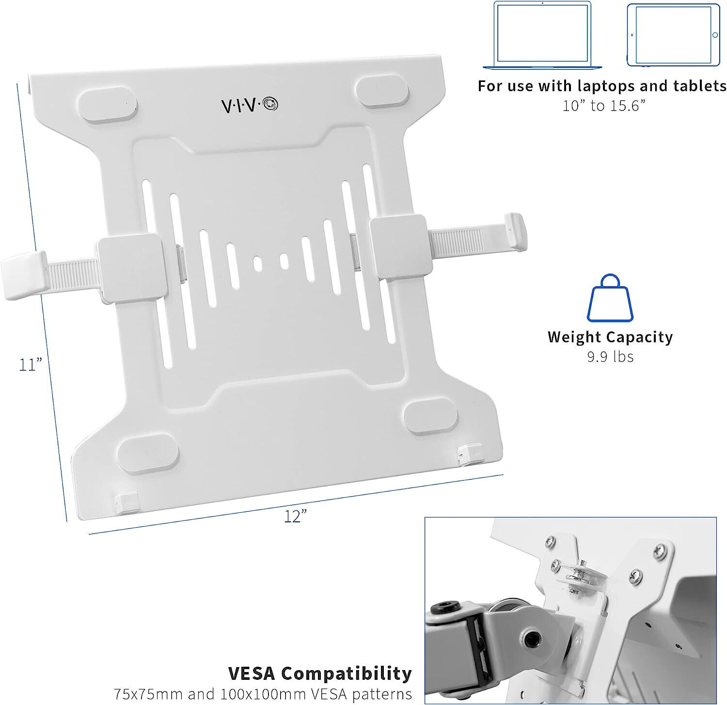 VIVO White Universal Adjustable 10
