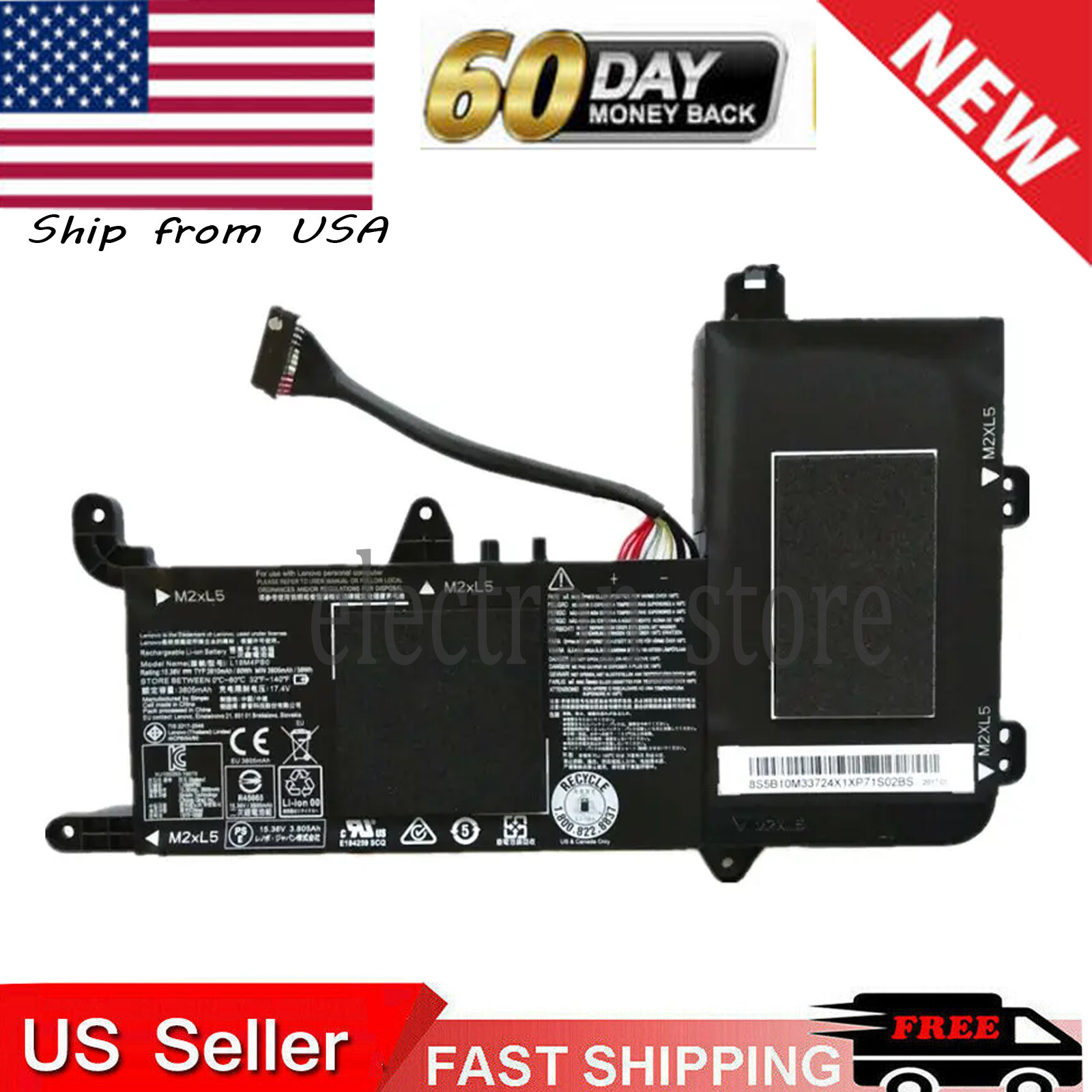 L16M4PB0 L16S4TB0 5B10M337 Battery for LENOVO Y720-15LKB Legion y720-15i