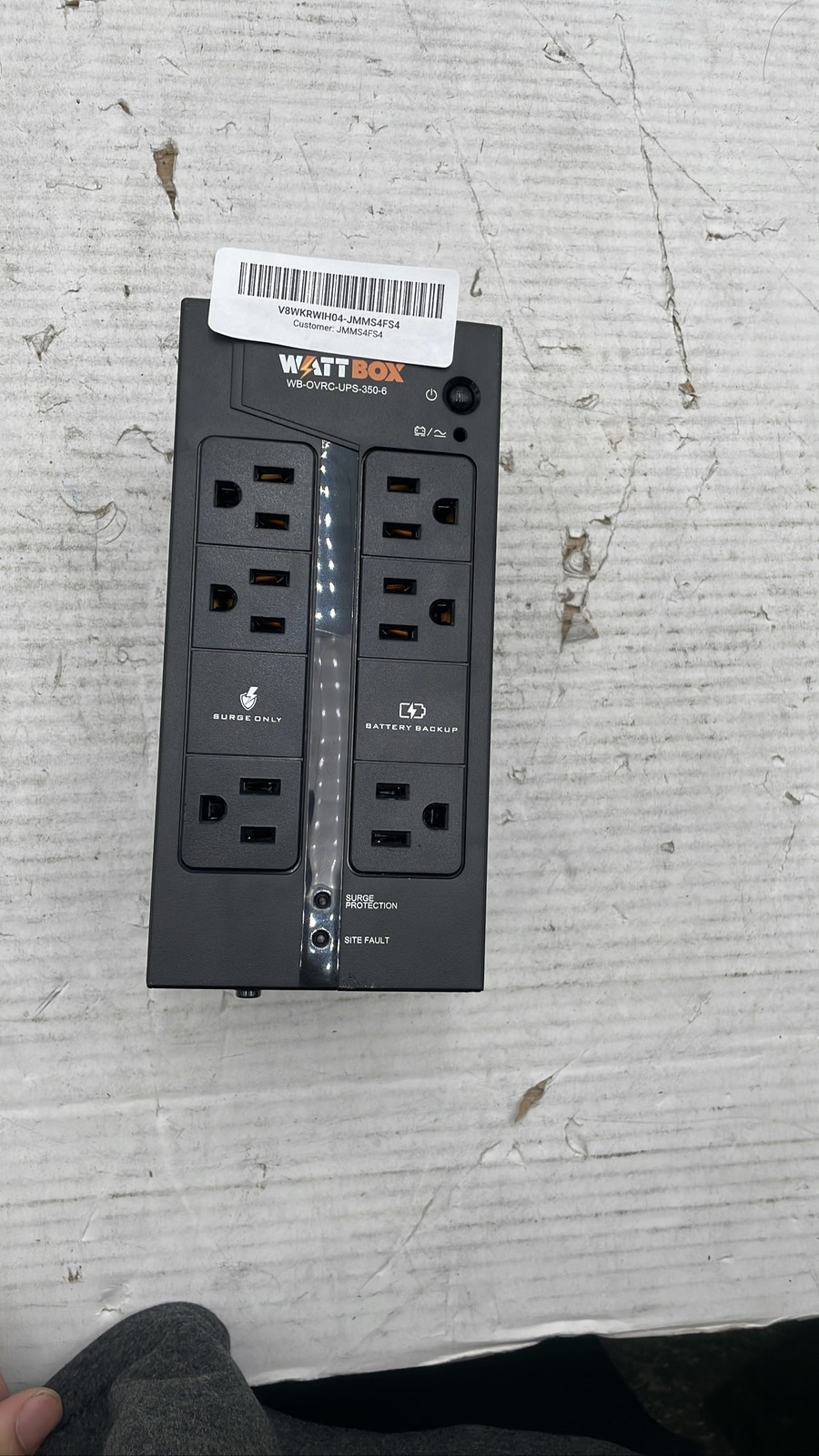 WattBox WB-OVRC-UPS-350-6 350VA 210W 6-Outlet OvrC UPS Battery Backup