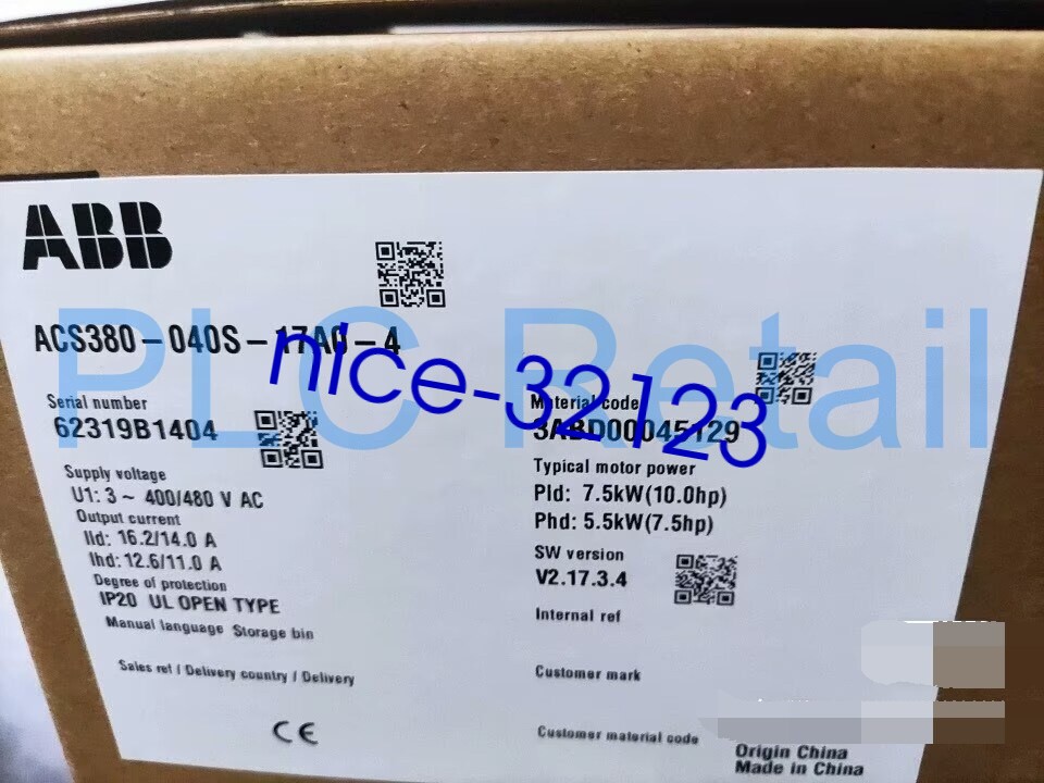 NEW ABB frequency converter ACS380-040S-17A0-4 FedEx or DHL