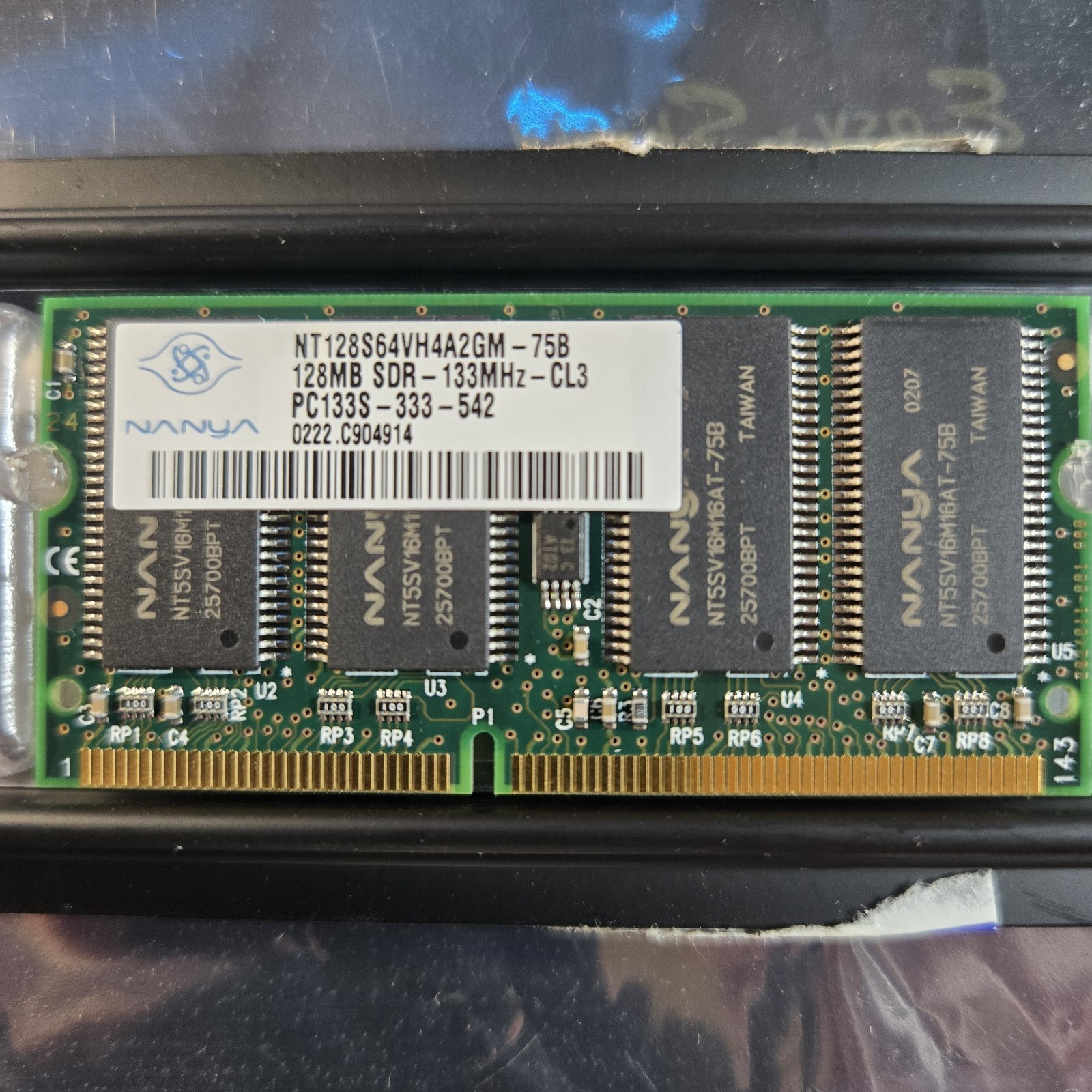 Nanya 128MB PC133 SDRAM 144-Pin SODIMM Laptop RAM NT128S64VH4A2GM-75B CL3 133MHz