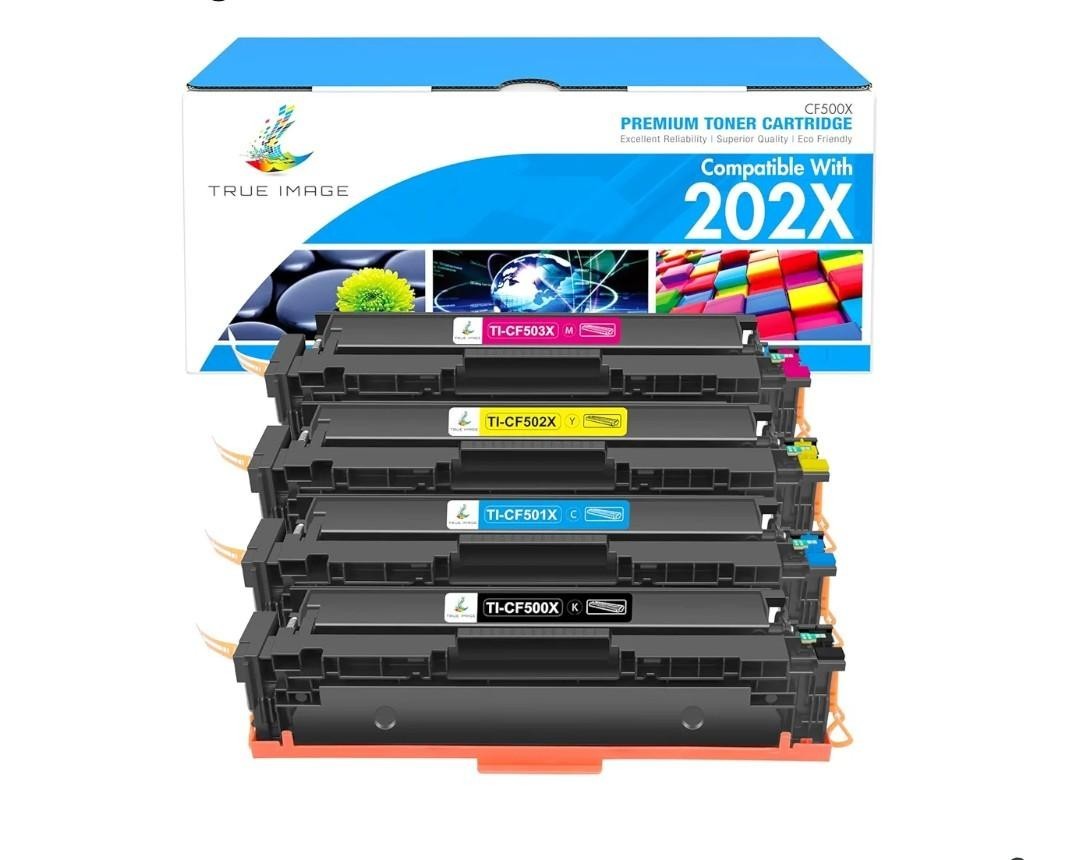 TRUE IMAGE Compatible Toner Cartridge Replacement for HP 202X CF500X CF500A 202A