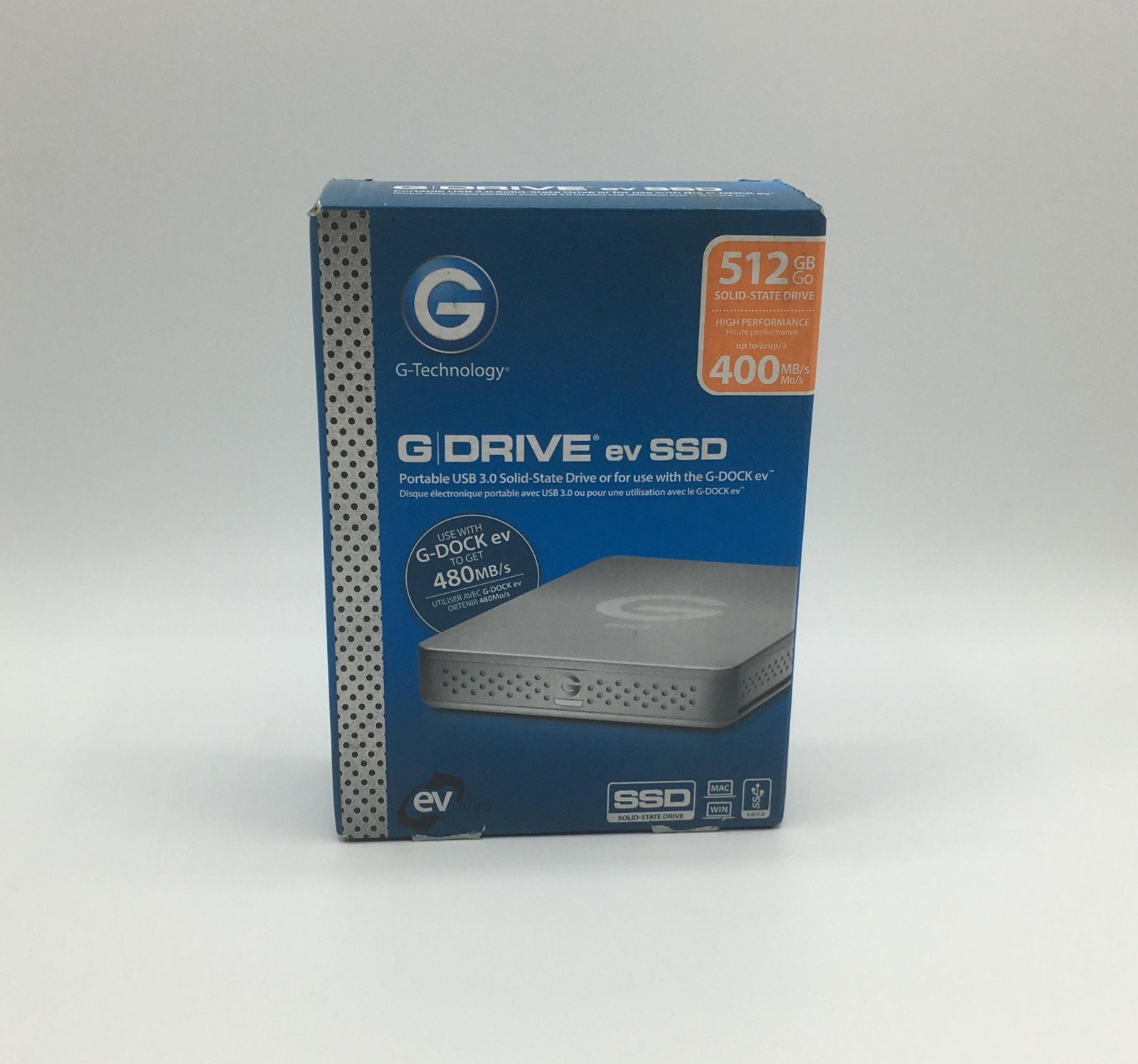 G-Technology ev SSD Evolution Series USB 3.0 External SSD 512GB (0G03099)