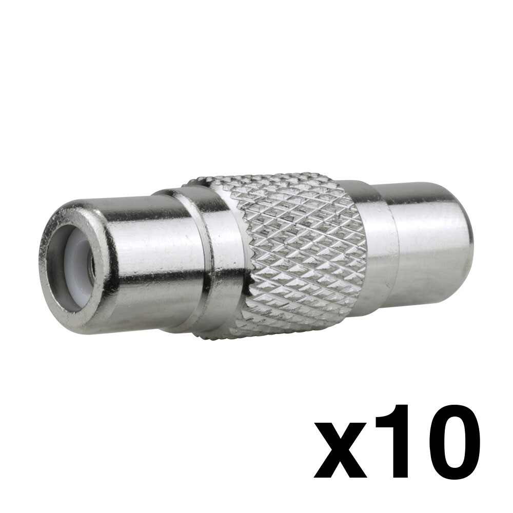 Construct Pro RCA Female to RCA Female Adaptors (10 Pack)
