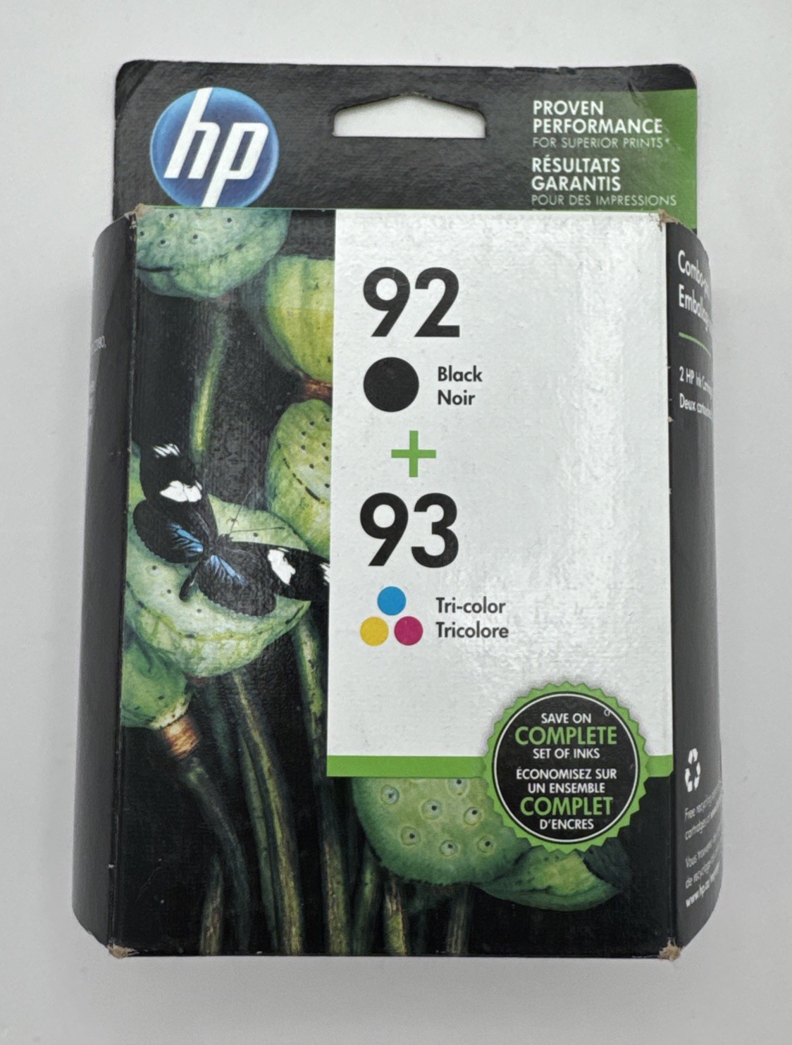 Genuine HP 92 Black + 93 Tri-color new C9513FN NEW SEALED 2/21