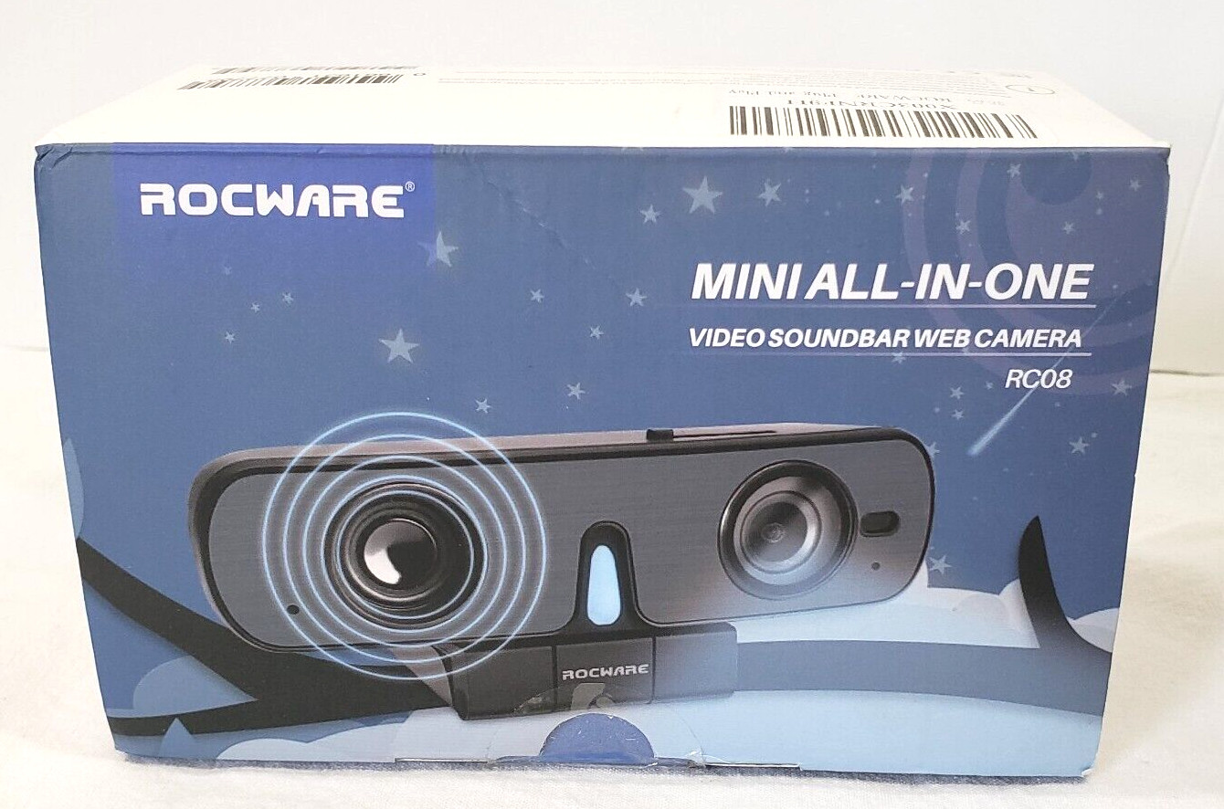 ROCWARE RC08 Mini All-in-One Video Camera Computer Confrencing Gaming Soundbar