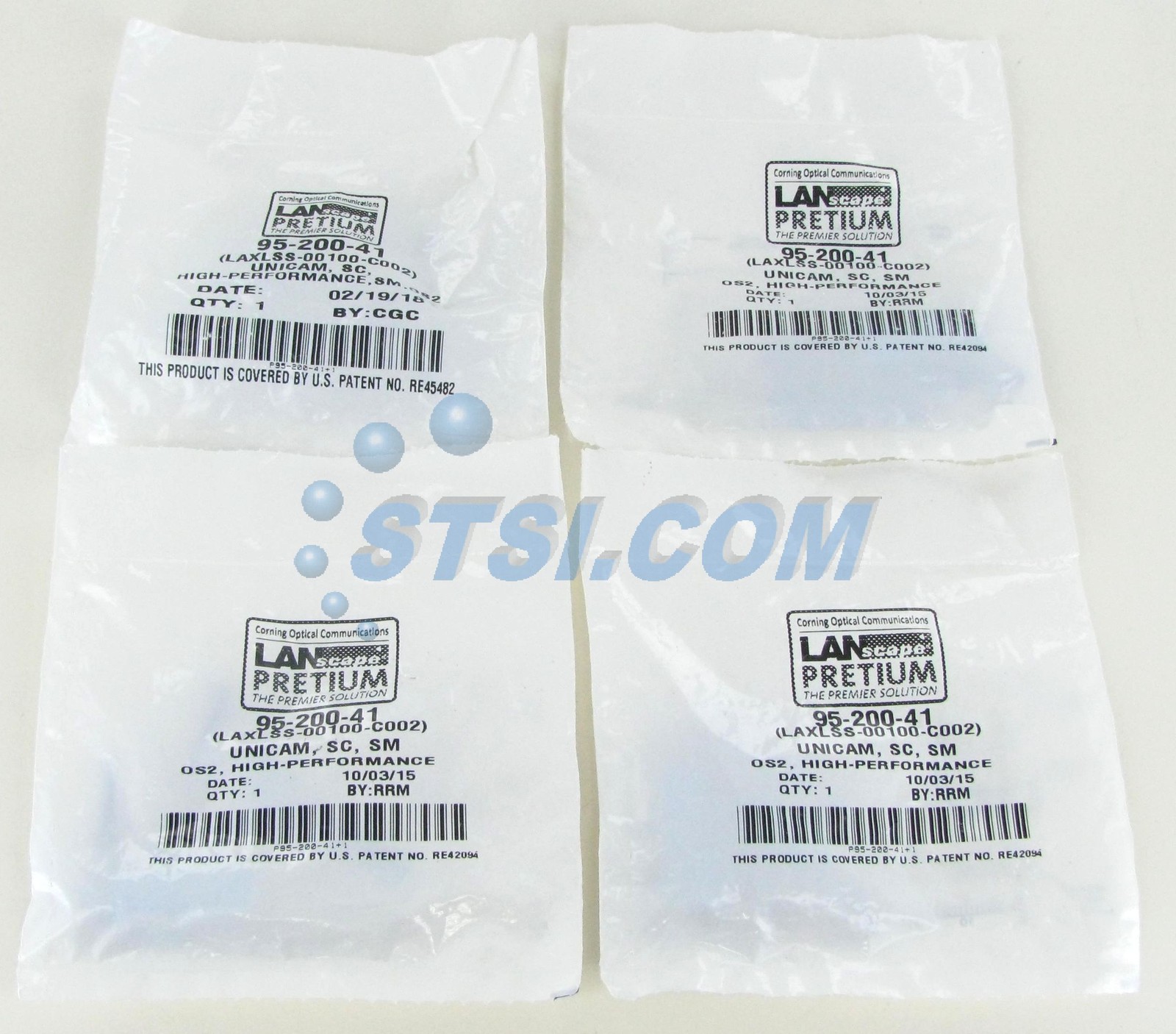 Corning Unicam SC SM Fiber Optic Connector 95-200-41 LOT OF 4 ~STSI