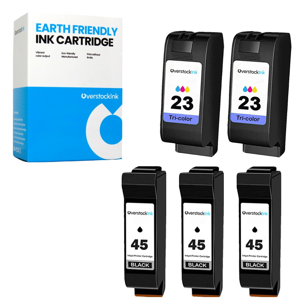OSI 5PK Compatible HP 45 23 Printer Cartridges Combo Pack for Color Copier 260