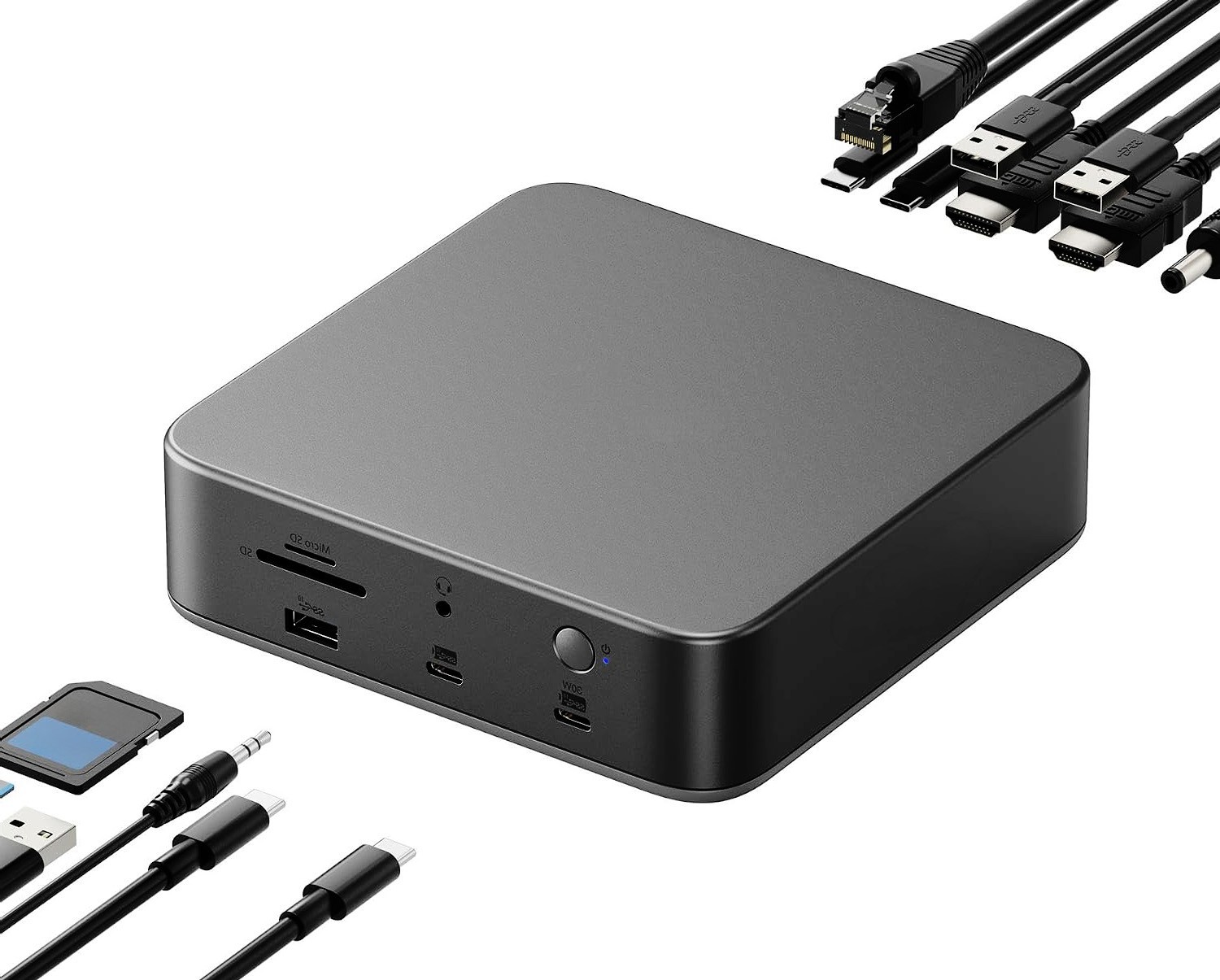 Thunderbolt 5 Docking Station - 3 Display, 140W PD, 2 HDMI, SD/Micro SD, 2.5 R45