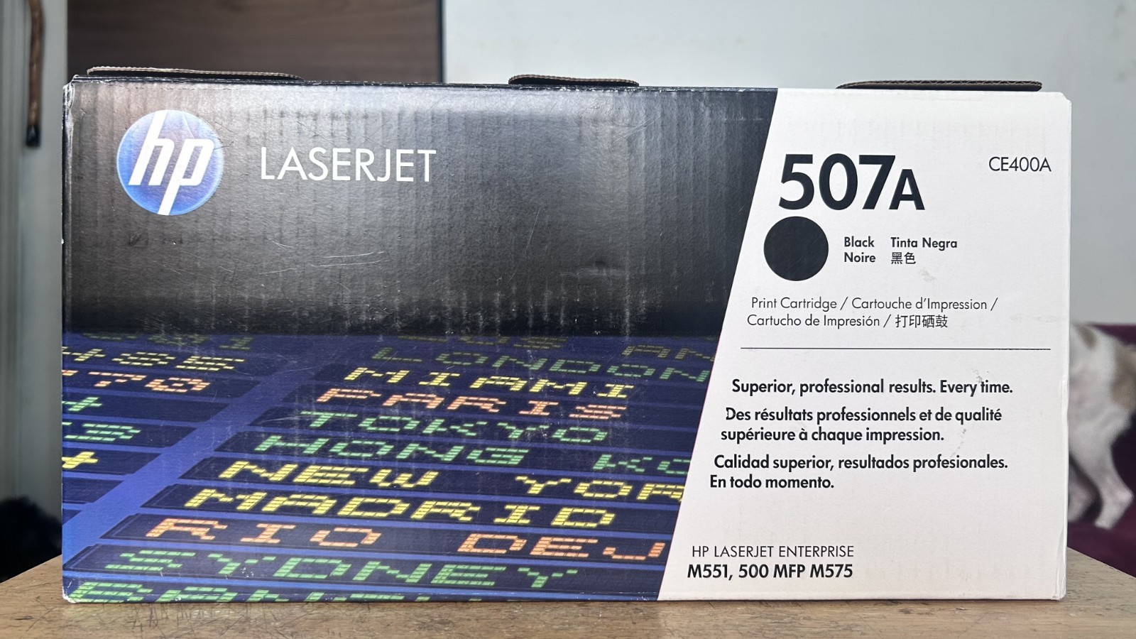 Genuine HP 507A CE400A Black Toner Open Box LaserJet Enterprise M551 M575