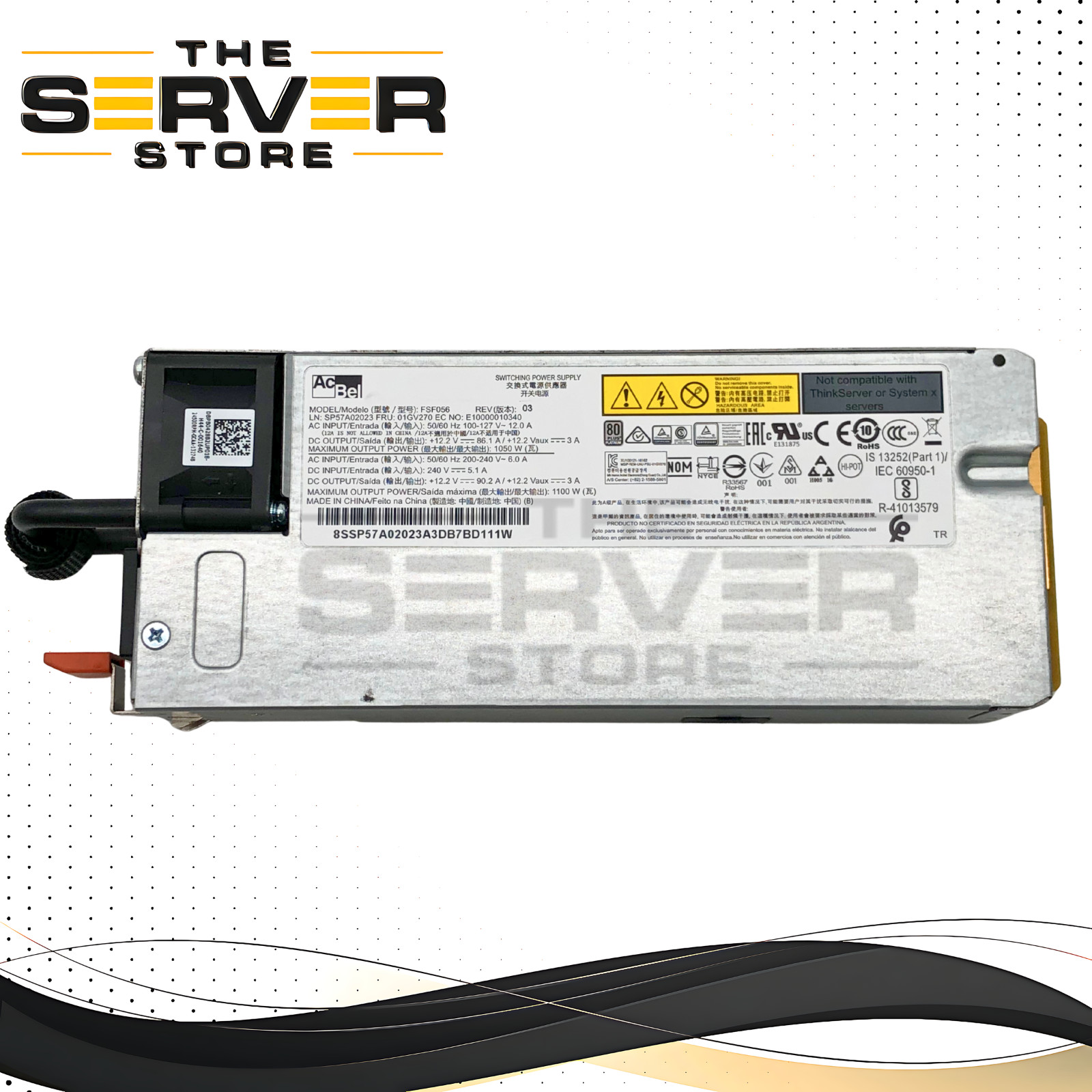 Lenovo AcBel FSF056 1100W Switching Power Supply for SR630 SR650 01GV270