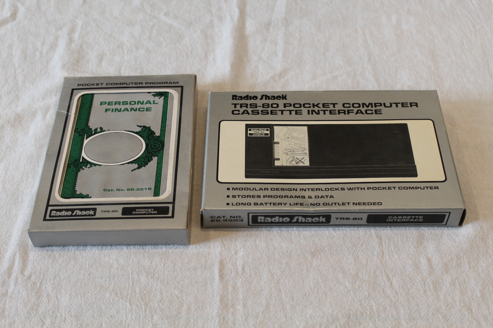 TRS-80 Pocket Computer Cassette Interface, Radio Shack 26-3503 +Personal Finance