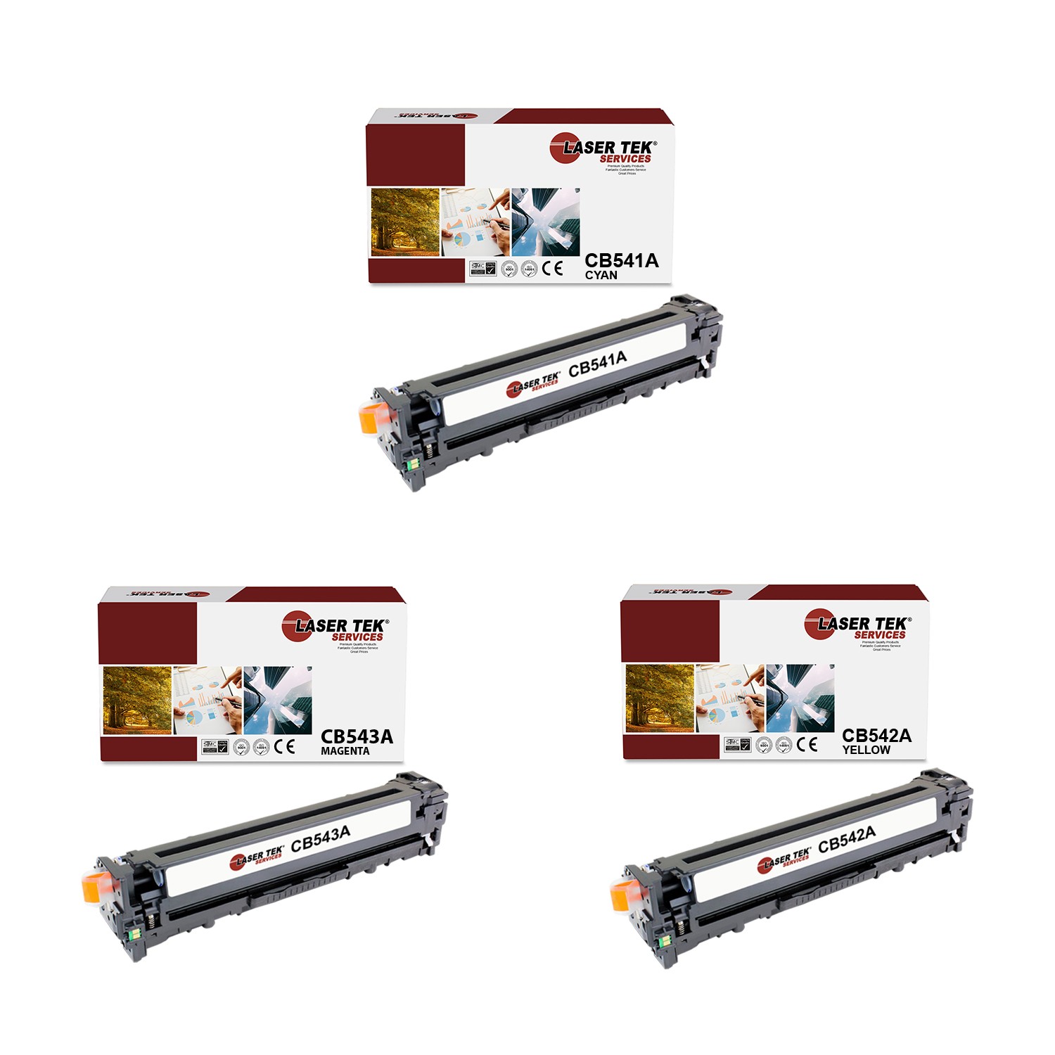 LTS 125A CB543A Magenta Compatible for HP LaserJet CP1215 CP1515N Cartridge