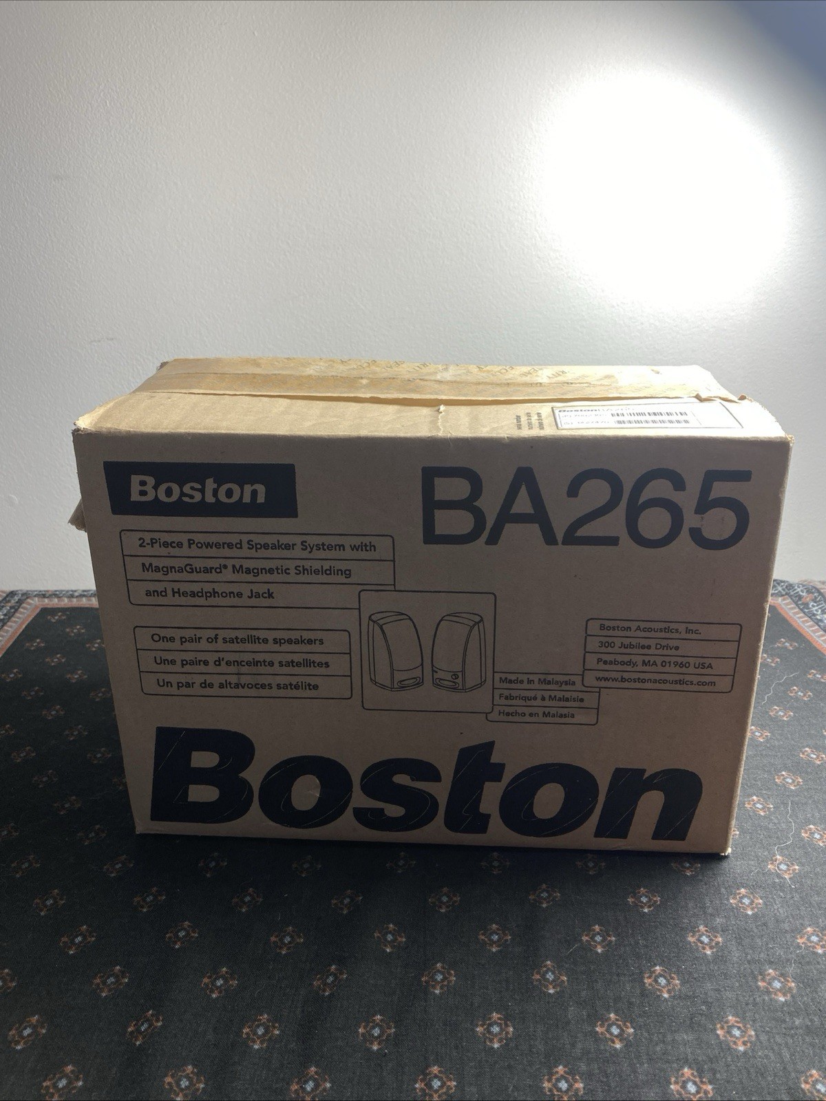 Boston Acoustic BA265 2 Piece Powered Speakers System -NOB