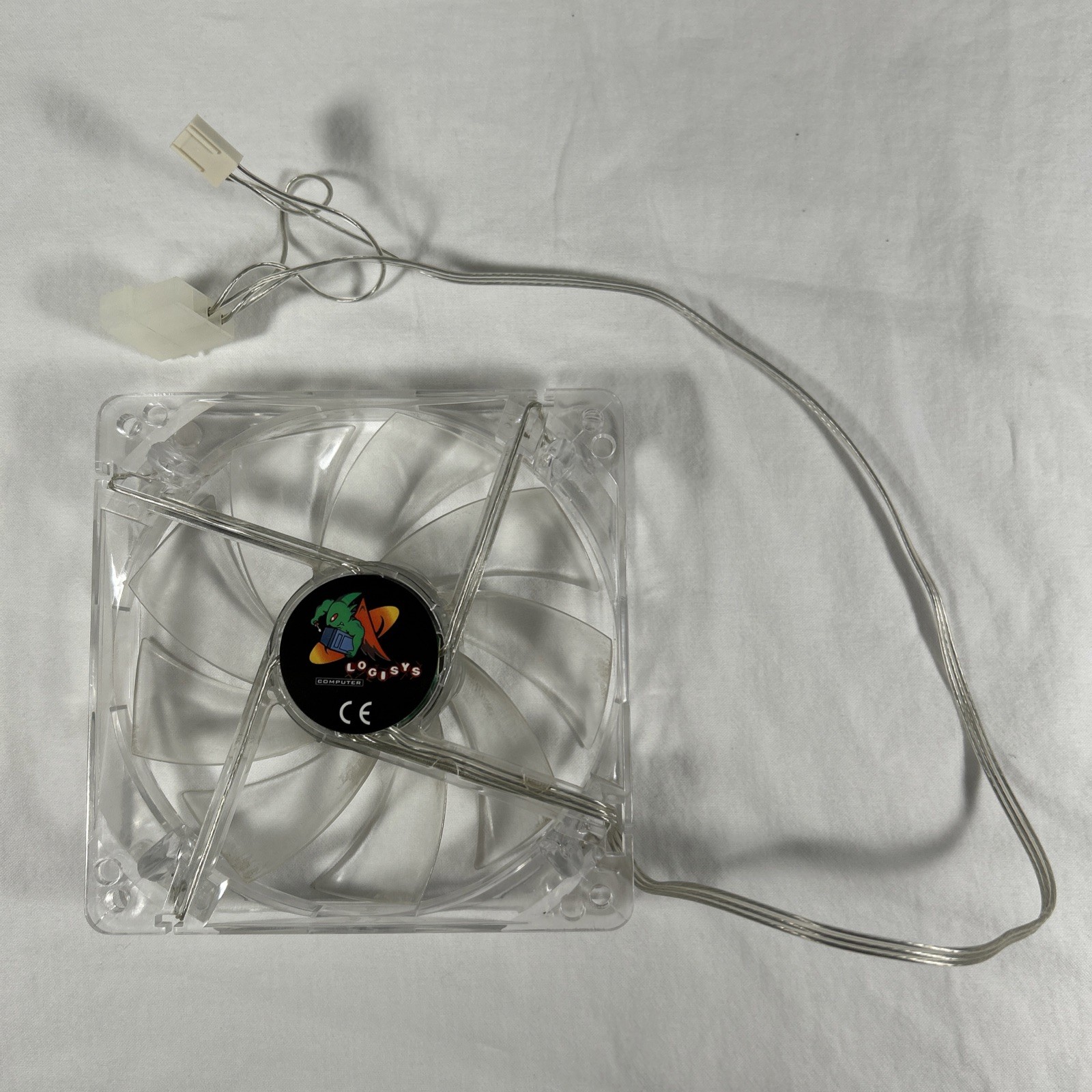 Logisys Computer - 120mm Case Fan - Blue LED - Clear