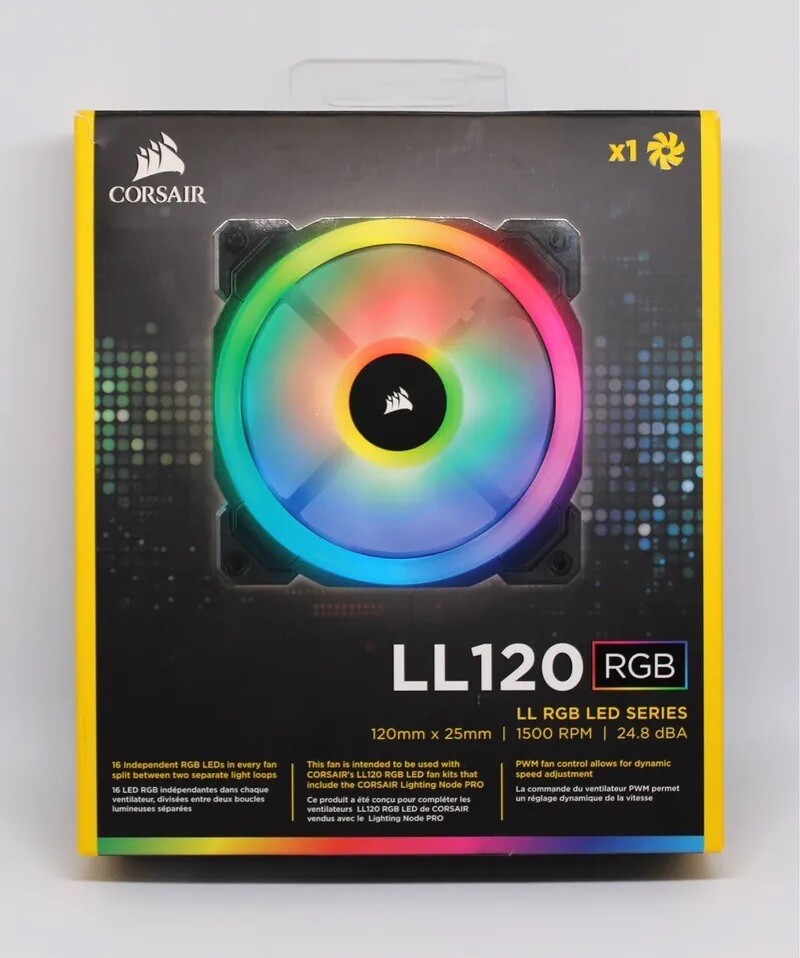 CORSAIR - LL Series 120mm Case Cooling Fan with RGB lighting - Multi