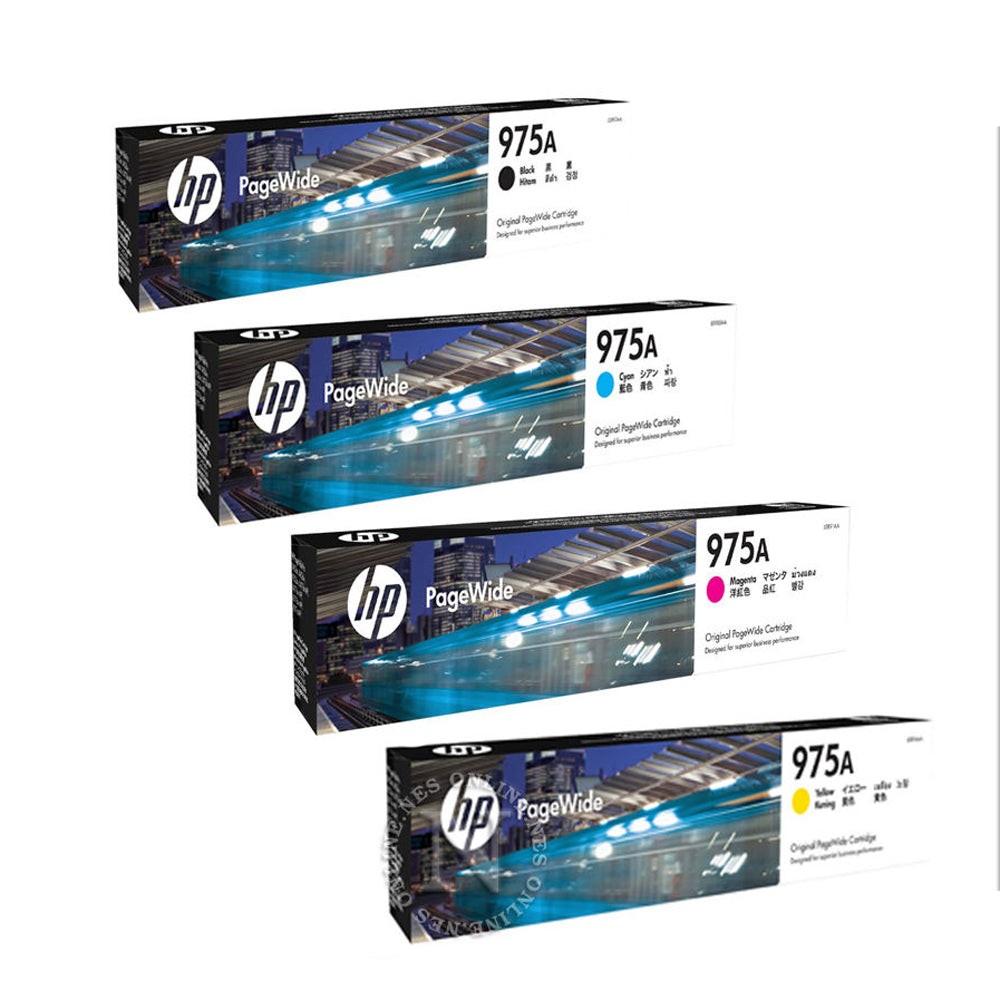 AU GENUINE Original HP 975A 4 Colours Value Pack Ink Cartridge Toner PageWide