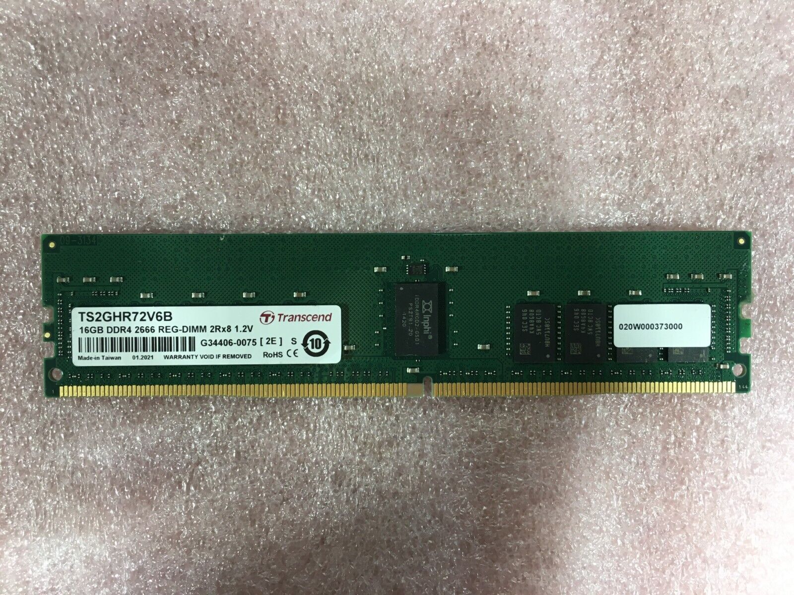 TRANSCEND 16GB DDR4 2666 REG-DIMM 2Rx8 1.2V