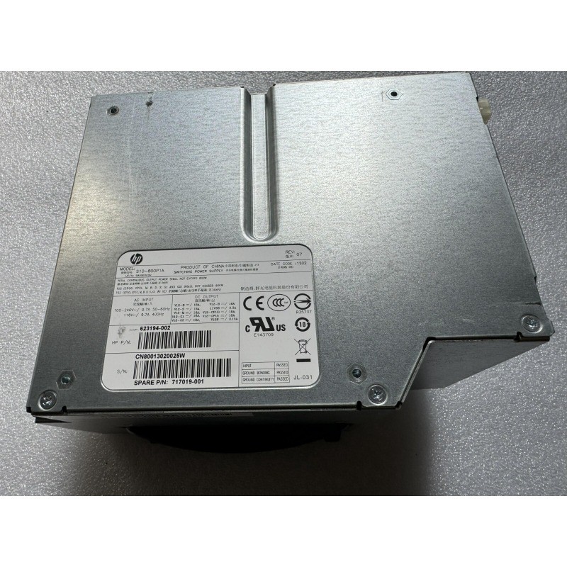 NEW HP Z620 Workstation 800W Power Supply Unit 623194-002 717019-001