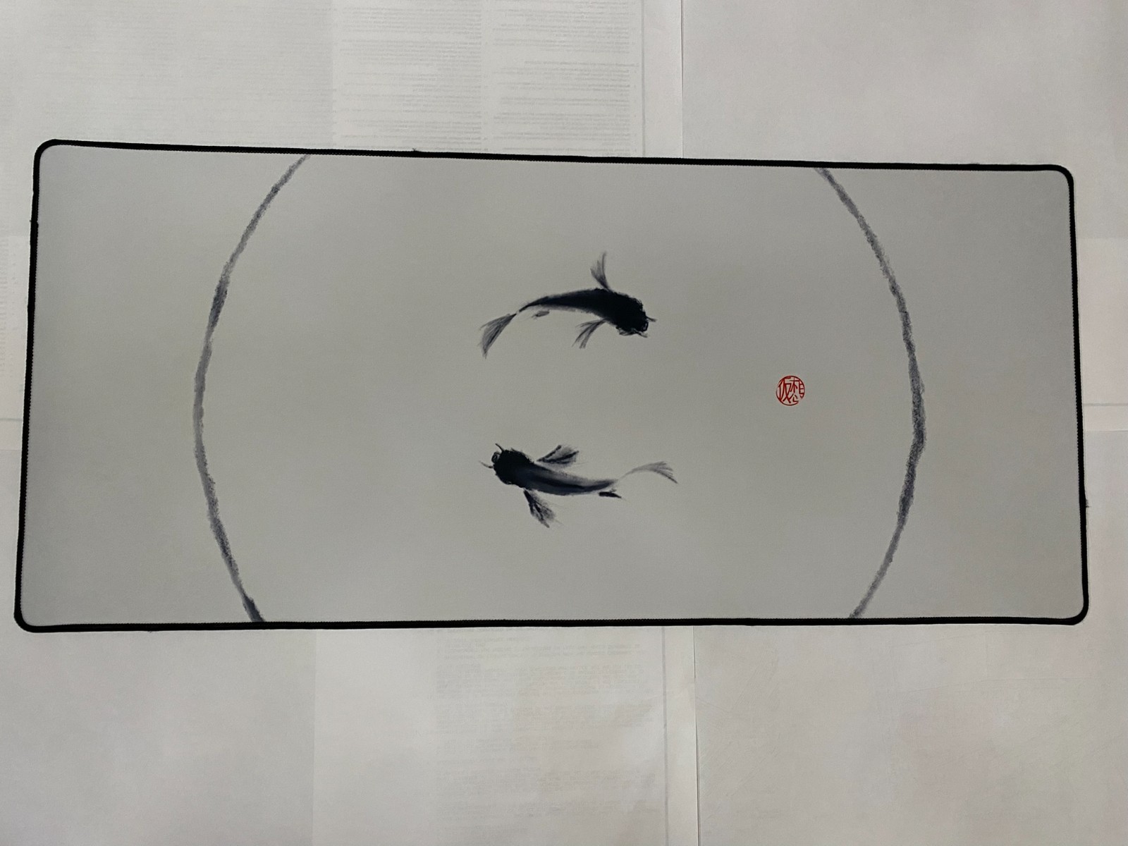 Authentic GMK Sumi Desk Mat  - Koi (Brand New)