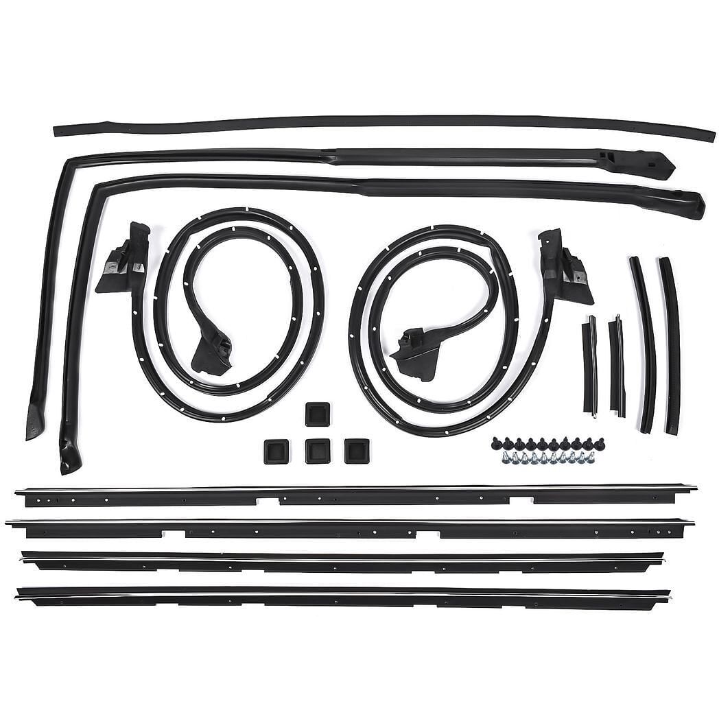 17Pcs Door Tailgate Weatherstripping Seal Kit For Chevy El Camino GMC Caballero